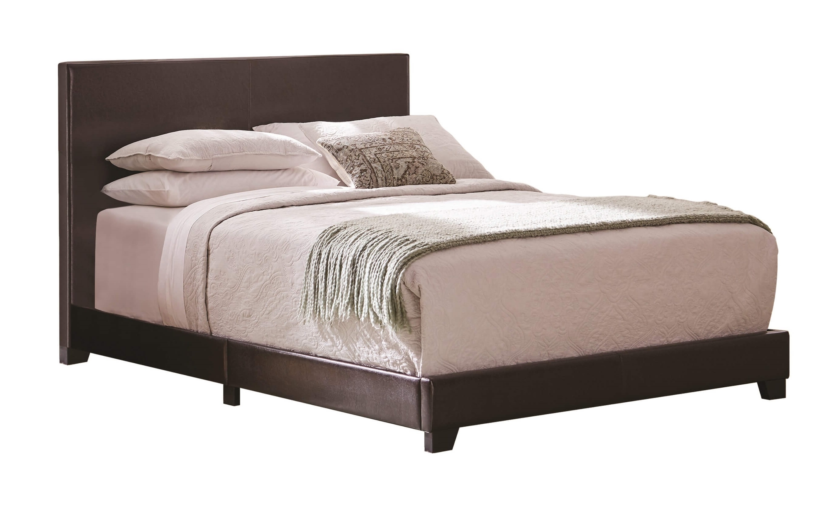 Dorian Leatherette Upholstered Panel Bed