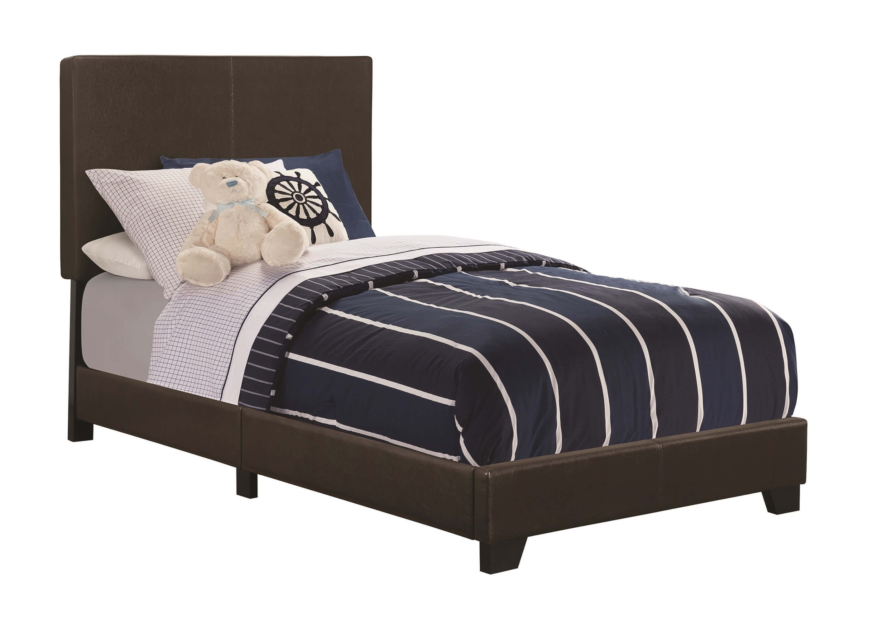 Dorian Leatherette Upholstered Panel Bed