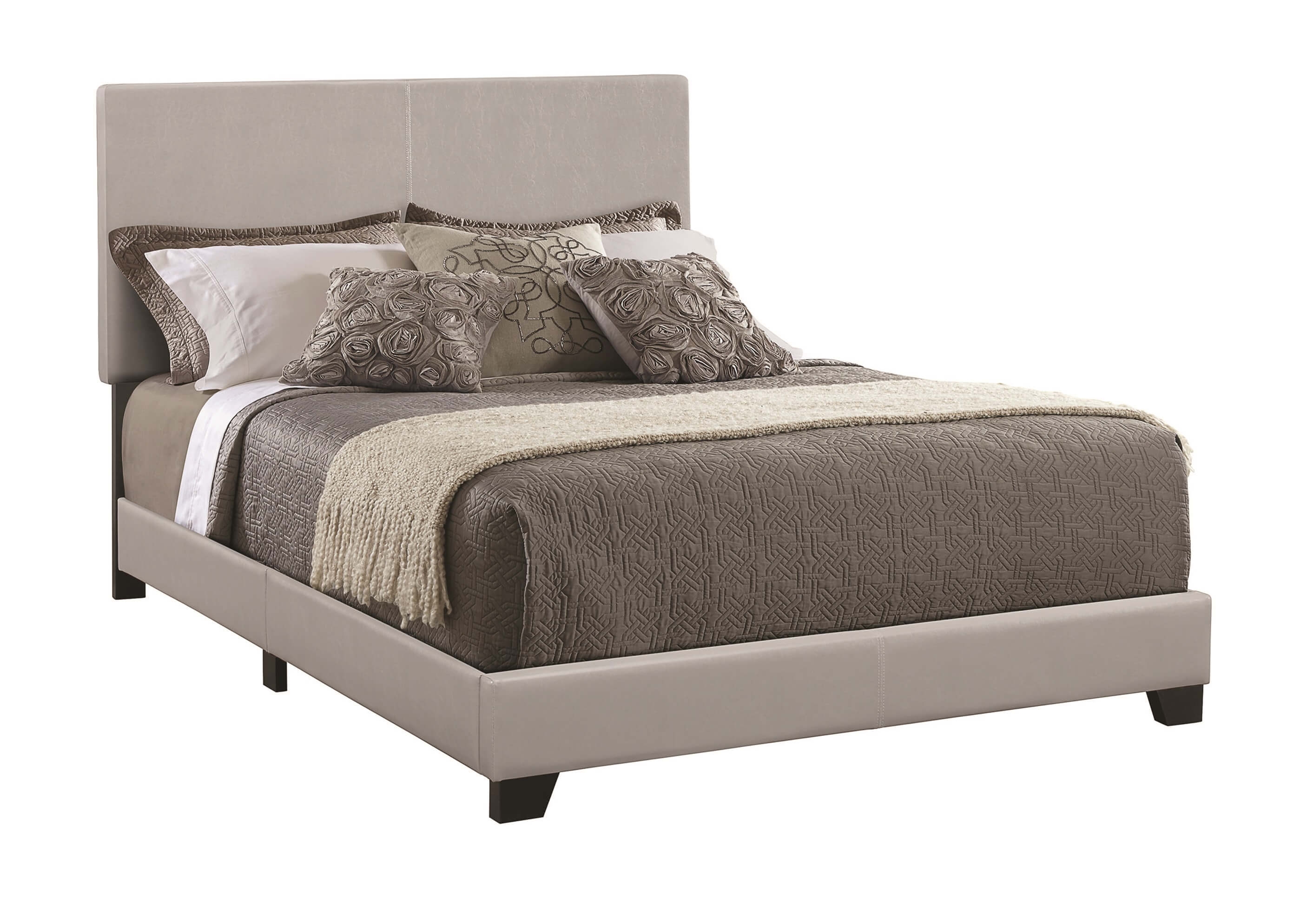 Dorian Leatherette Upholstered Panel Bed