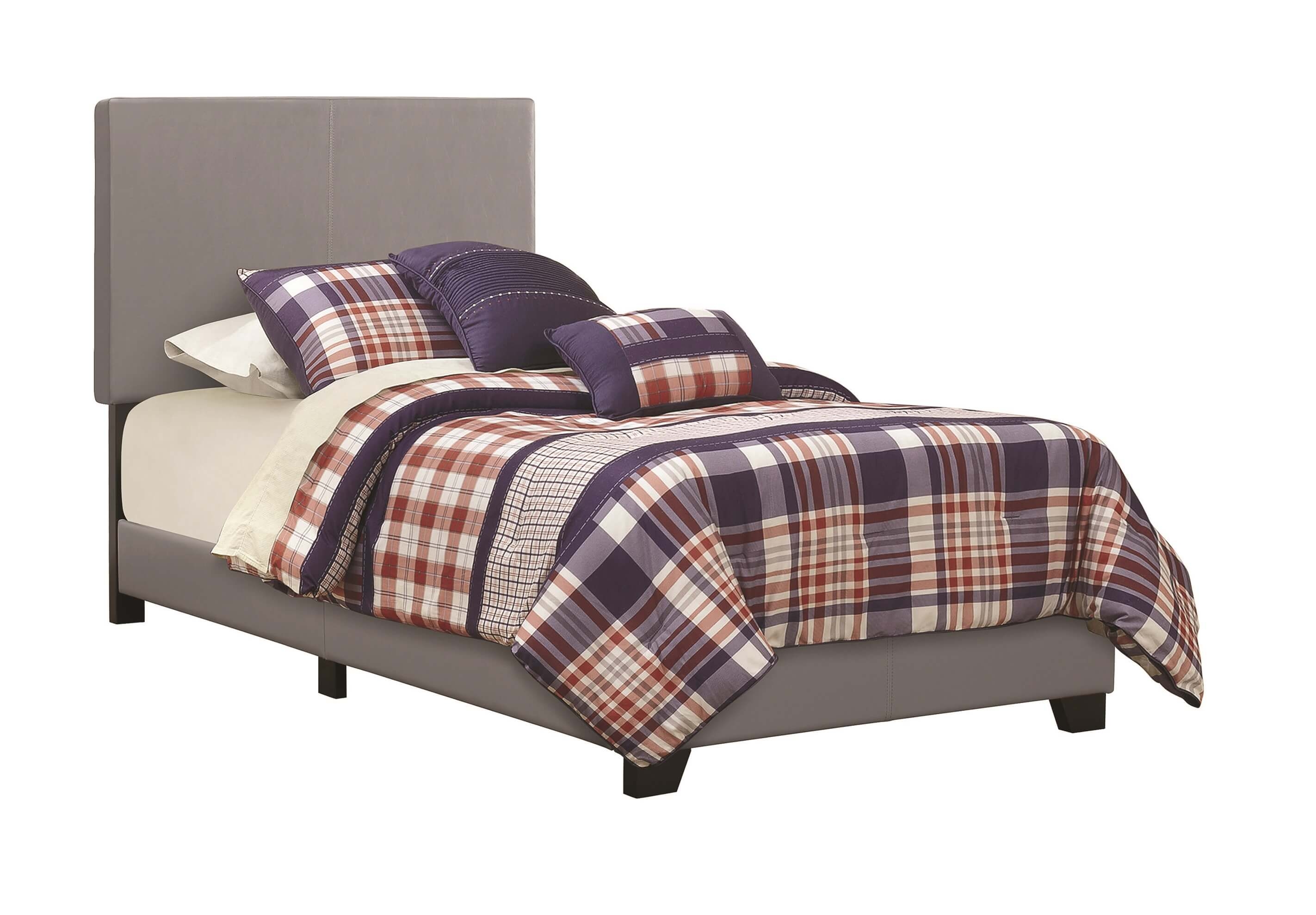 Dorian Leatherette Upholstered Panel Bed