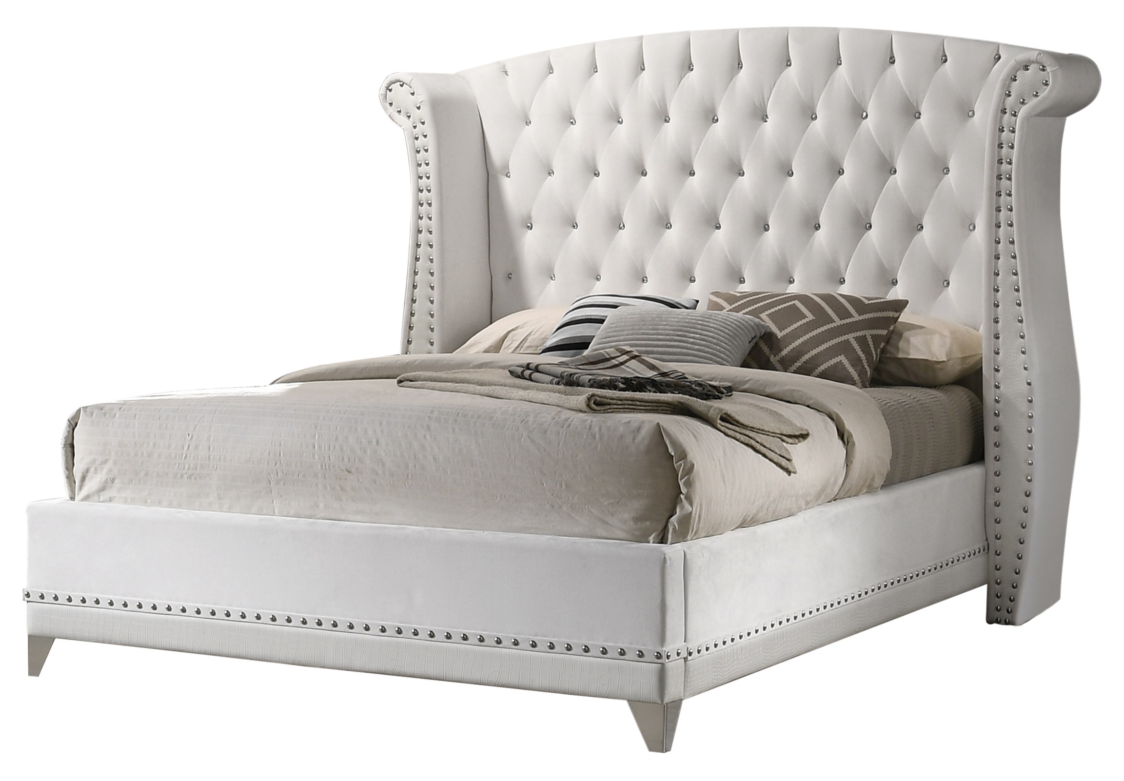 Barzini Fabric Tufted Panel Bedroom Set