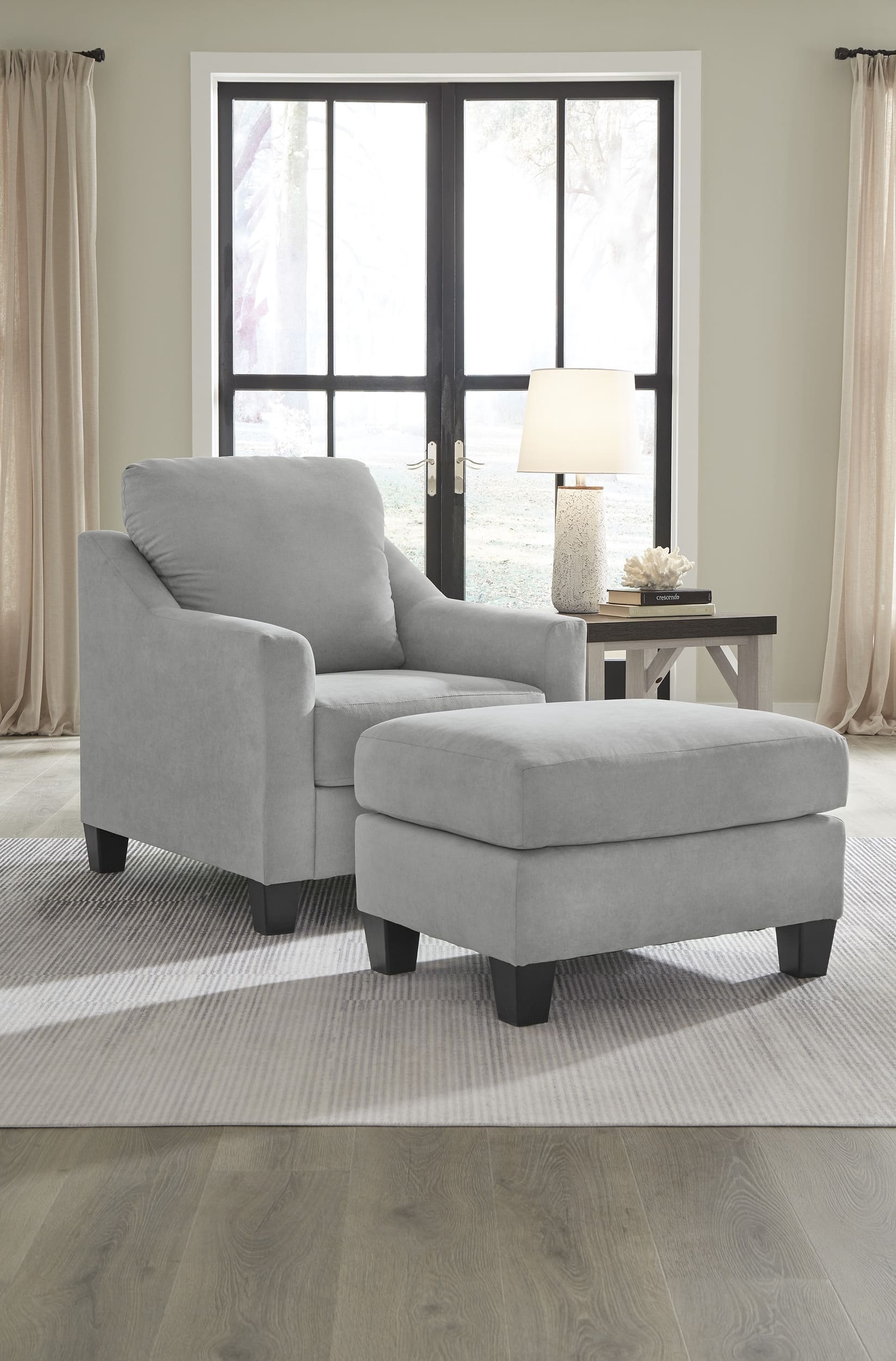 Adlai Polyester Ottoman