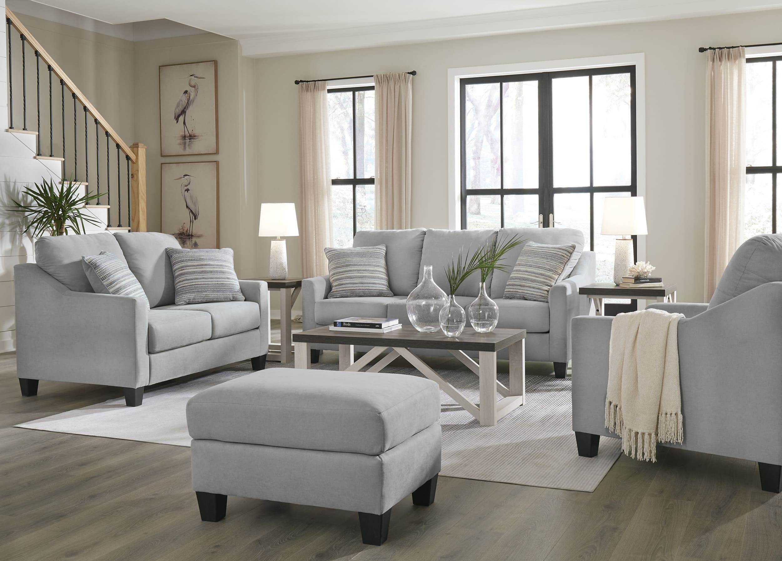 Adlai Polyester Ottoman