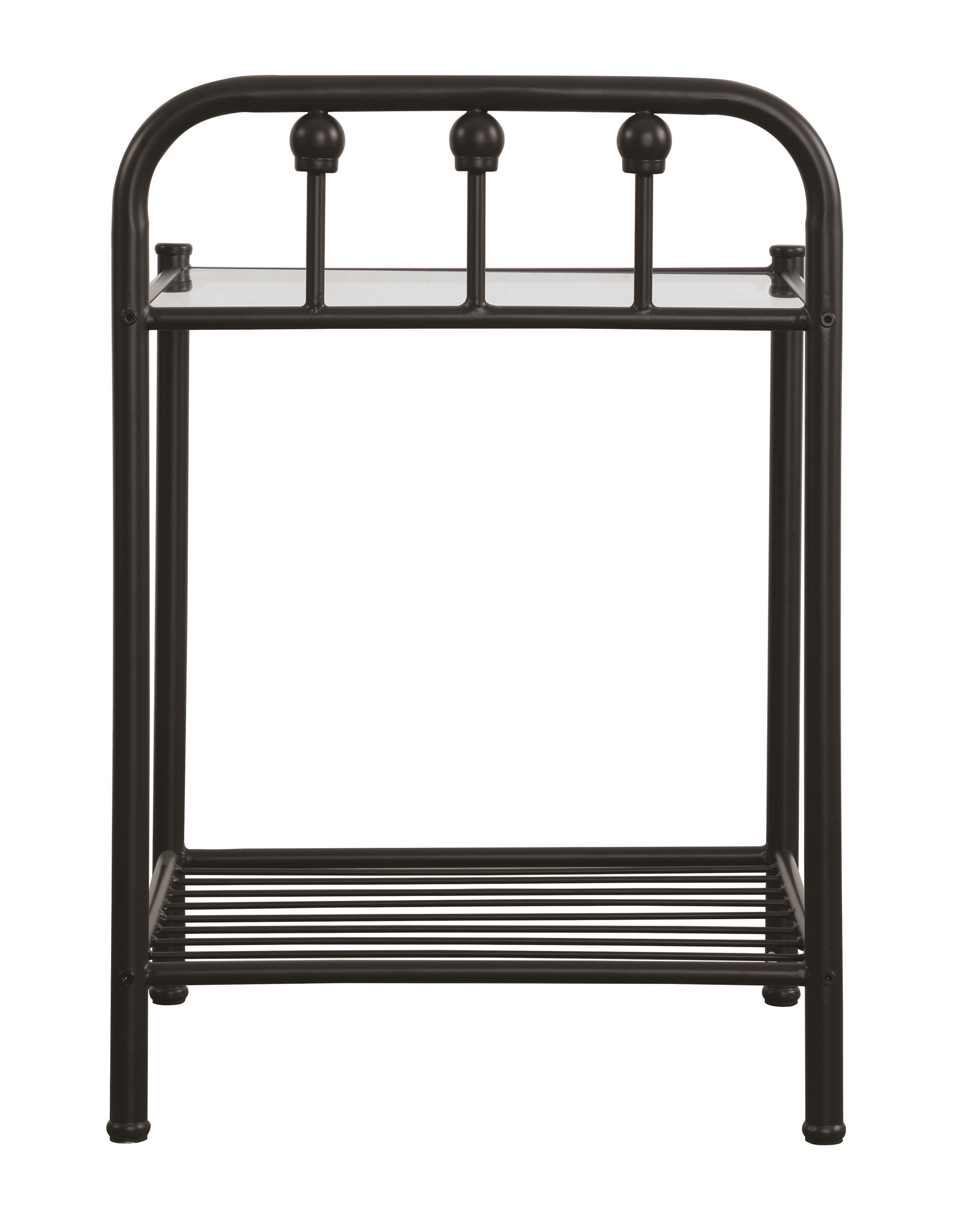 Livingston Metal/Glass Nightstand w/Drawer