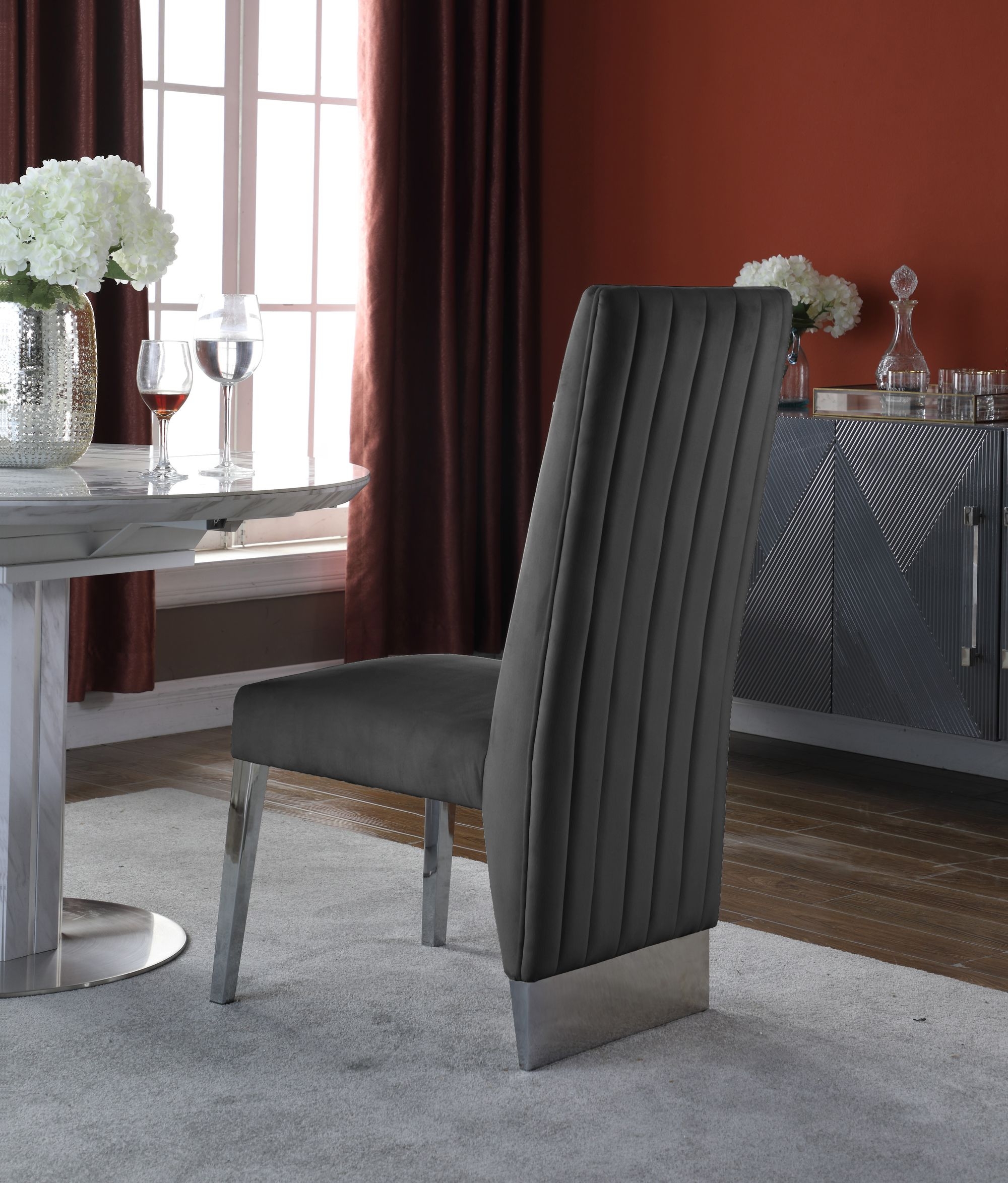Porsha Dining Chair with Metal Legs