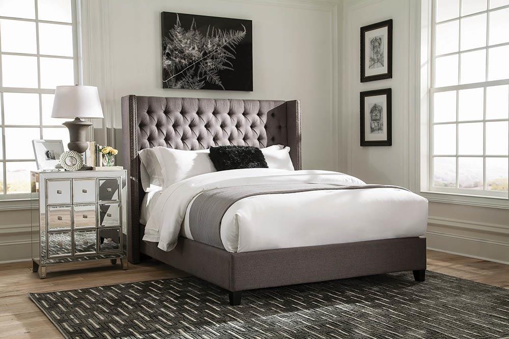 Bancroft Fabric Demi-wing Bed, California King Size