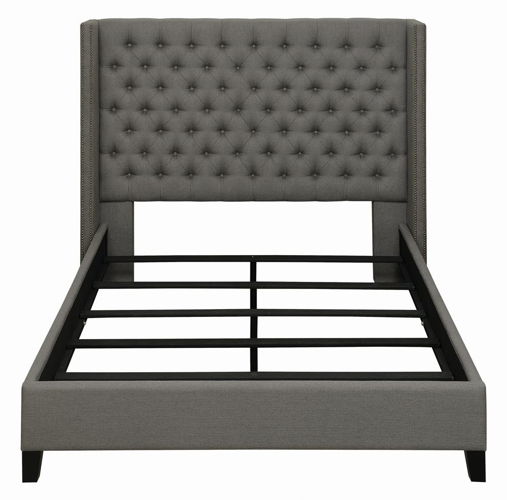 Bancroft Fabric Demi-wing Bed, Queen Size