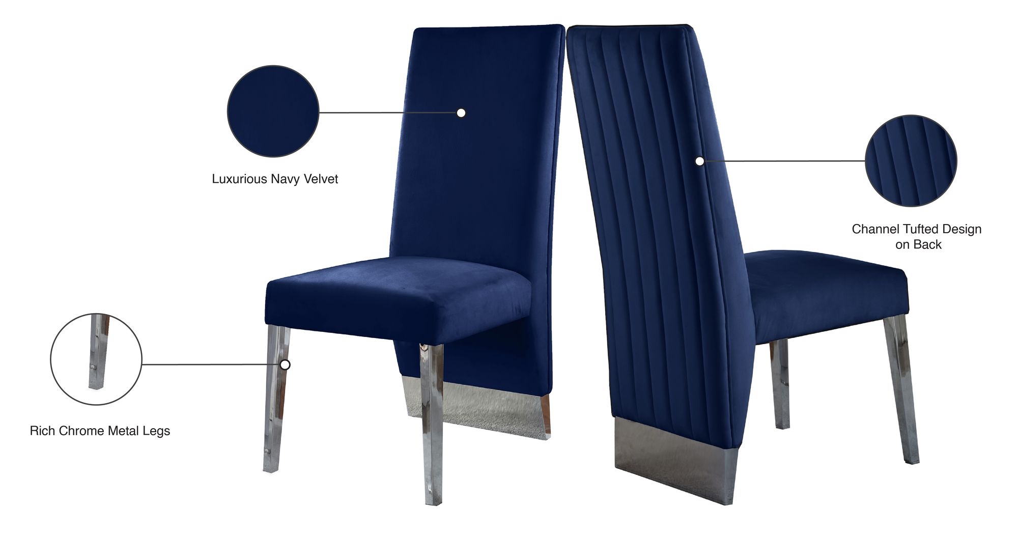 Porsha Dining Chair with Metal Legs