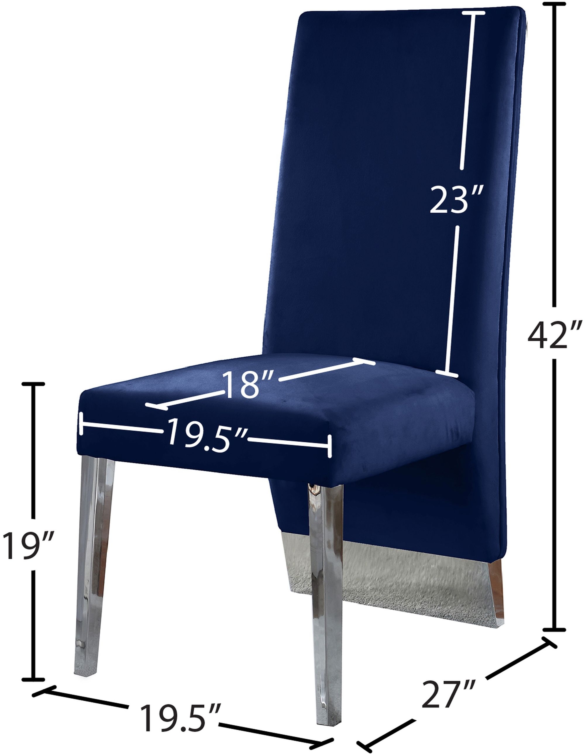 Porsha Dining Chair with Metal Legs