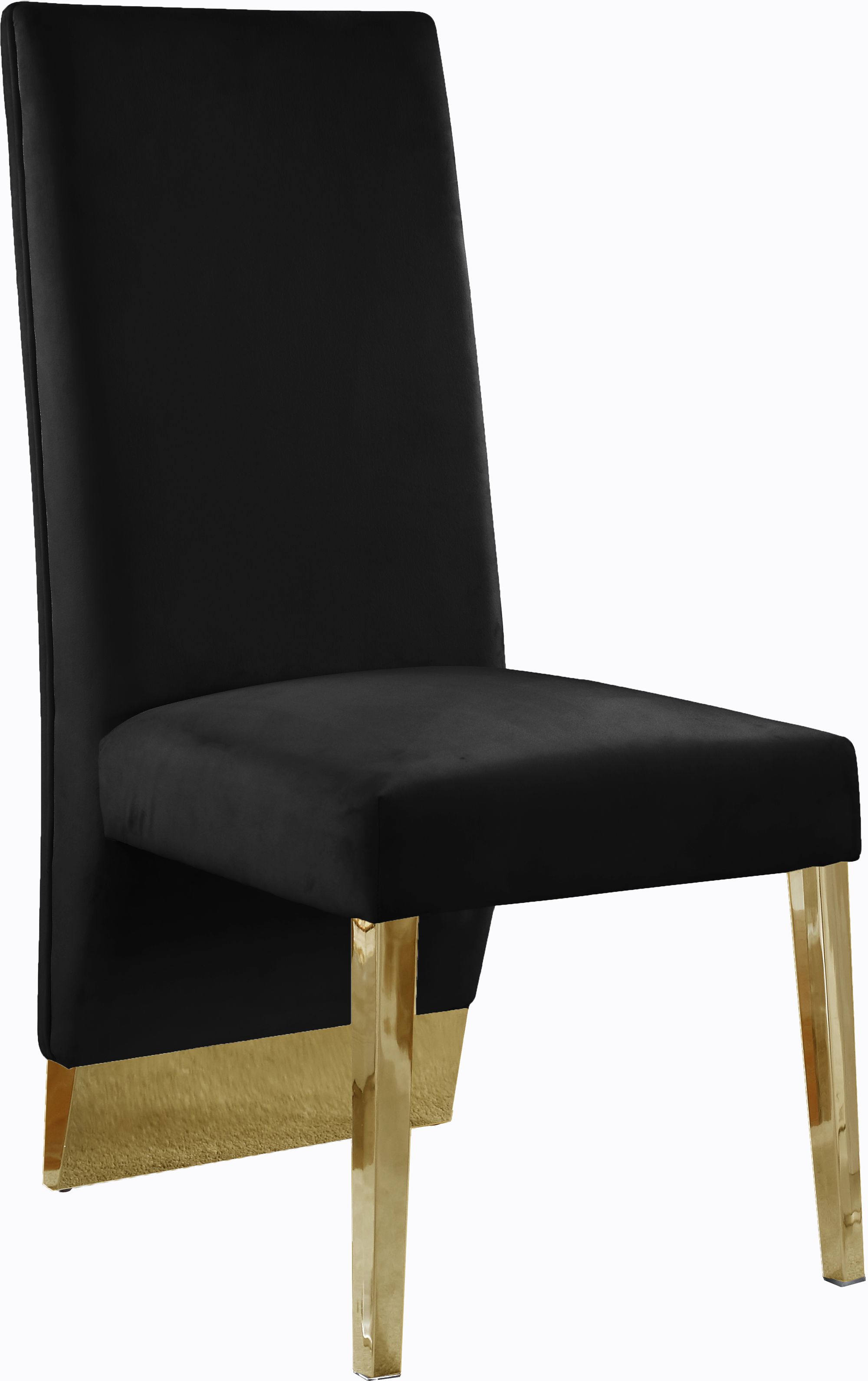 Porsha Velvet Dining Chair with Gold Metal Legs