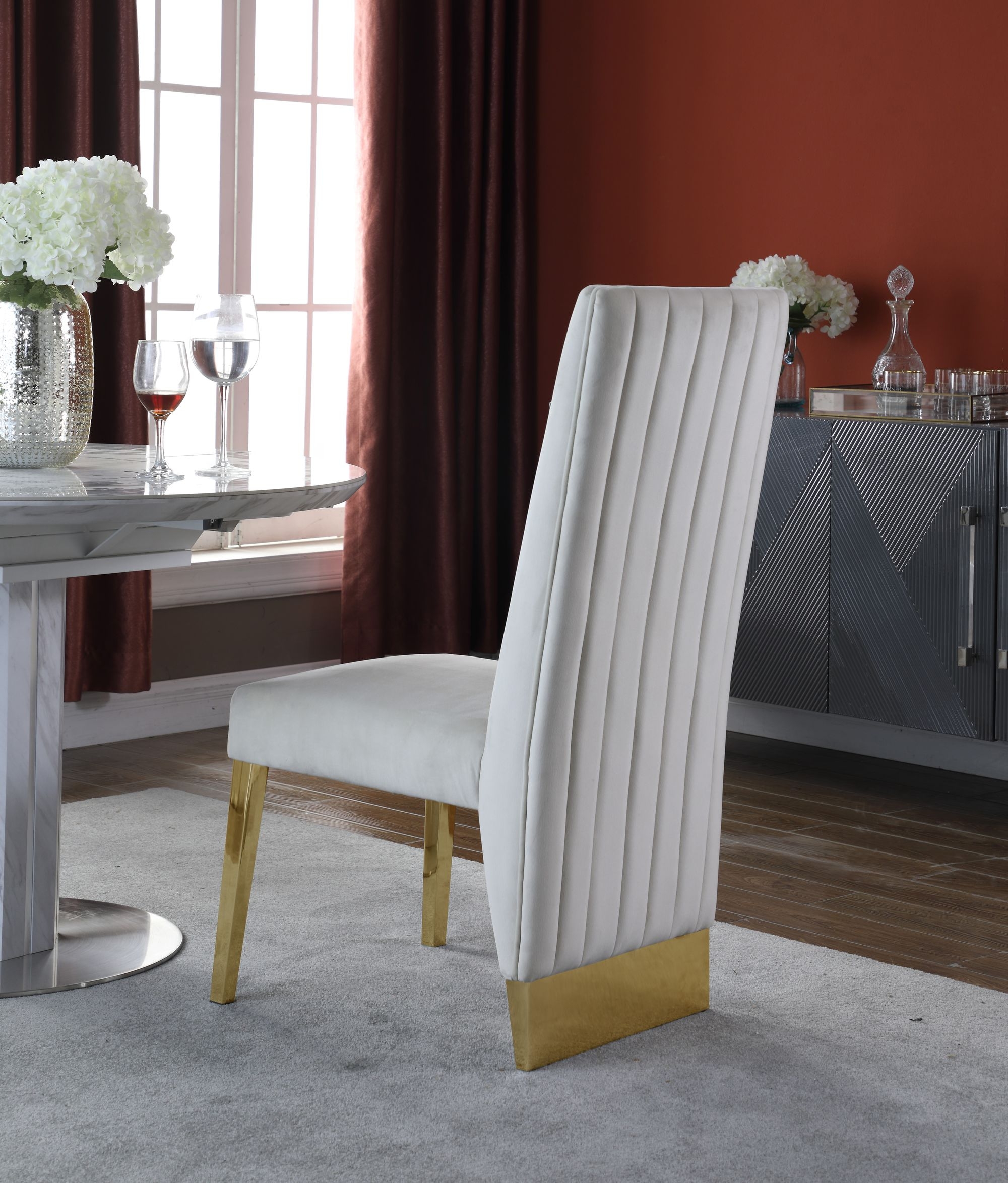 Porsha Dining Chair with Metal Legs