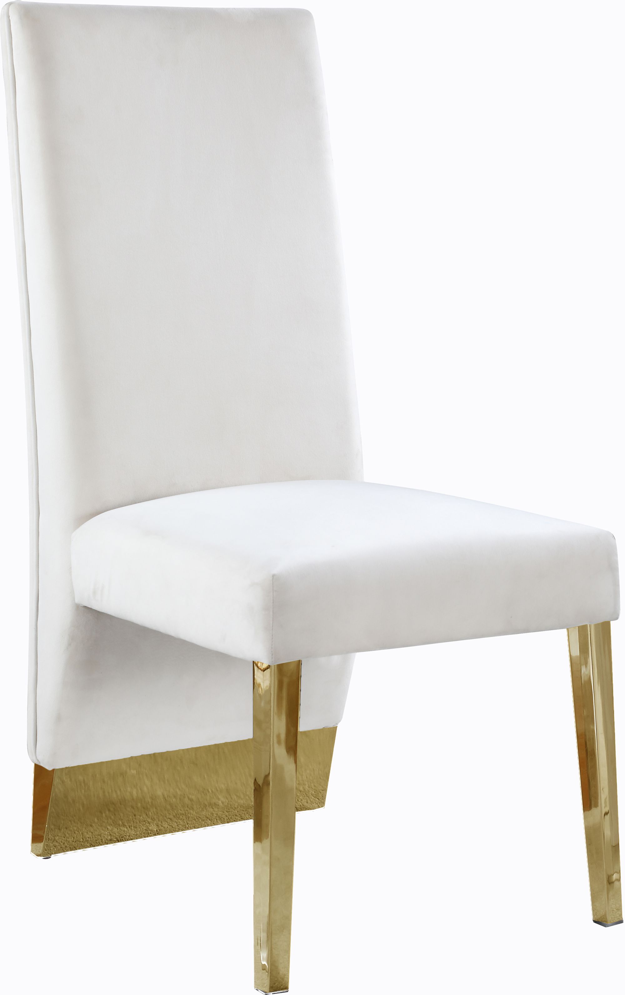 Porsha Velvet Dining Chair with Gold Metal Legs
