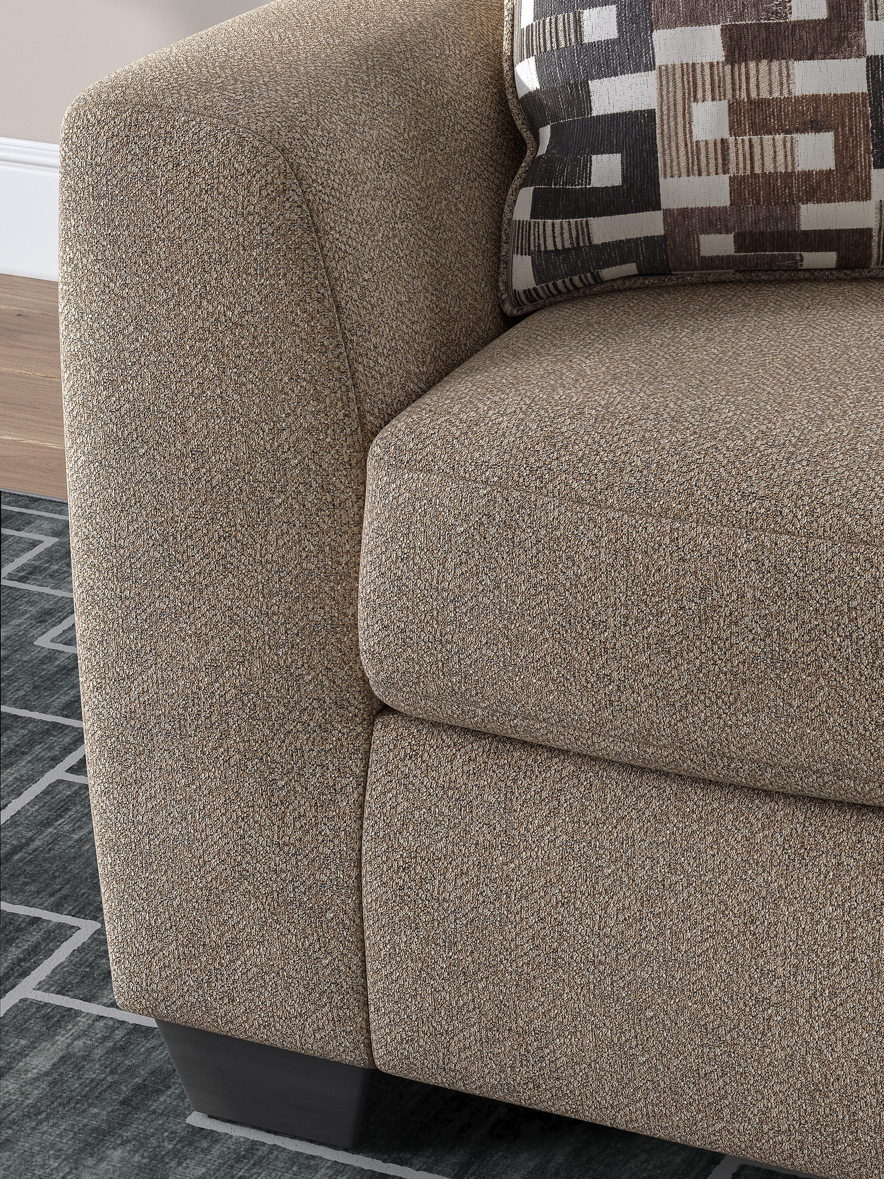 Triston-Peaks Polyester Chair & a Half