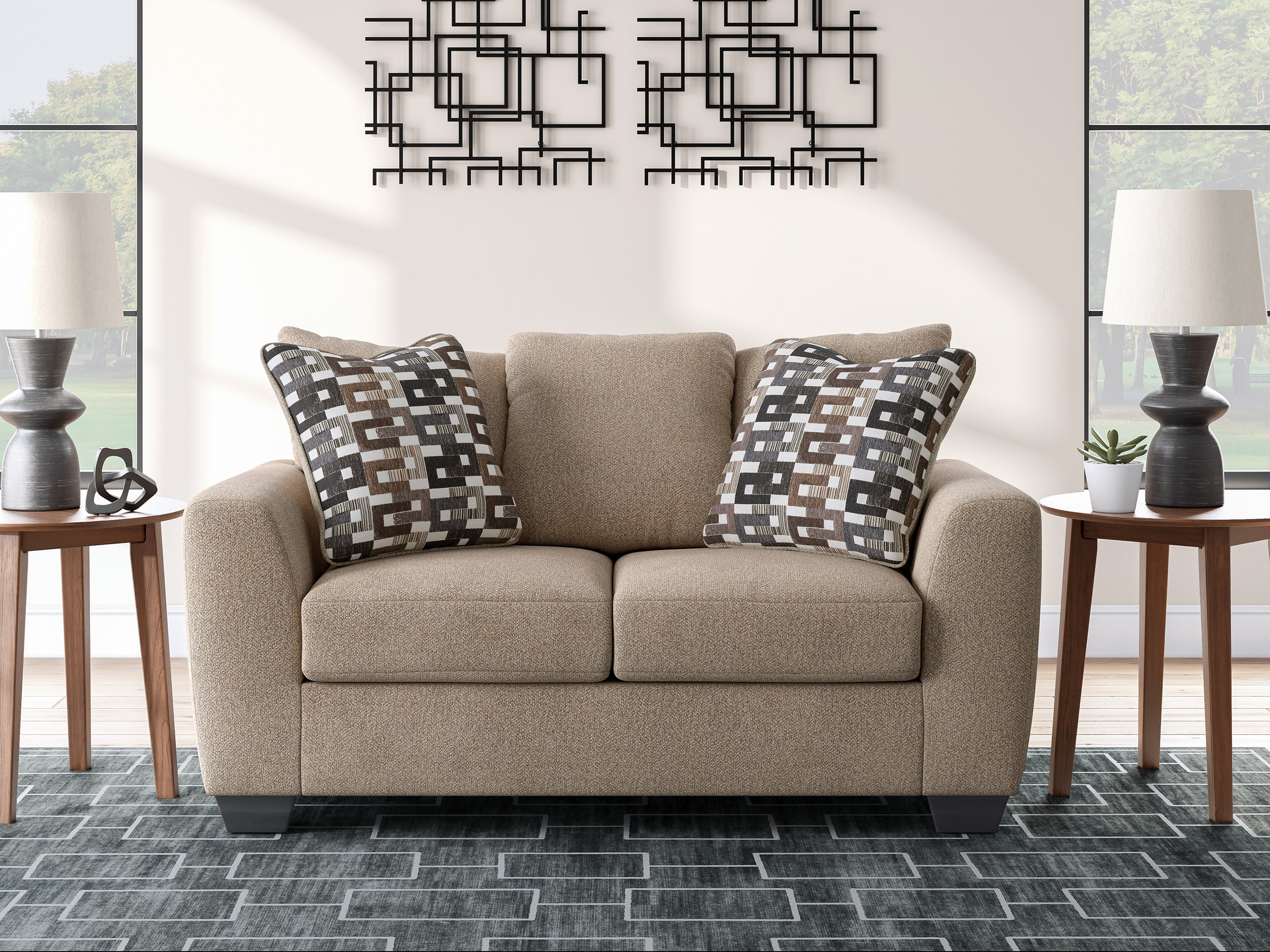Triston-Peaks Polyester Loveseat