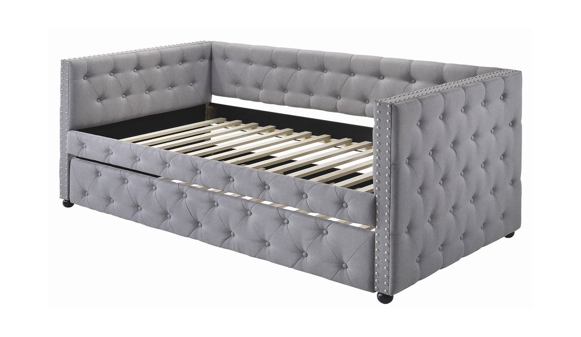 Mockern Tufted Fabric Daybed with Trundle