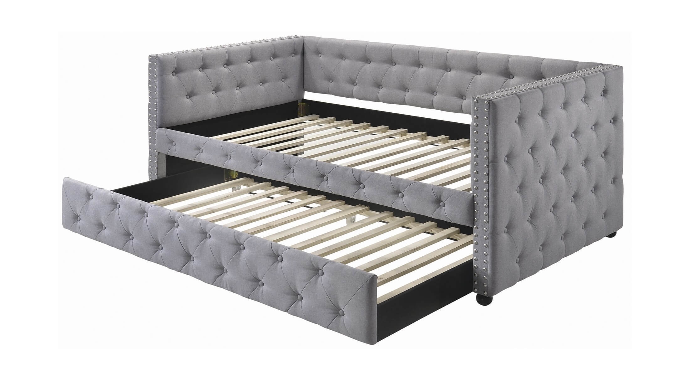 Mockern Tufted Fabric Daybed with Trundle
