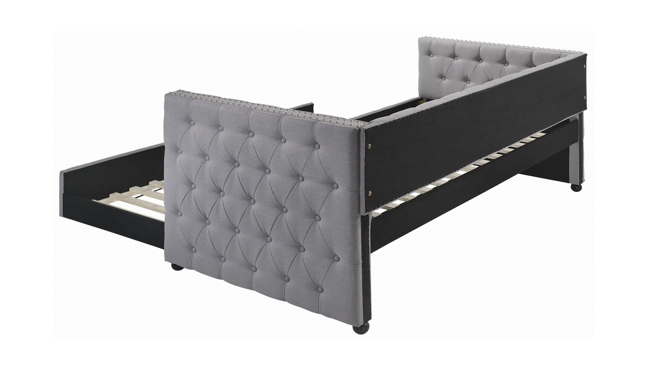 Mockern Tufted Fabric Daybed with Trundle