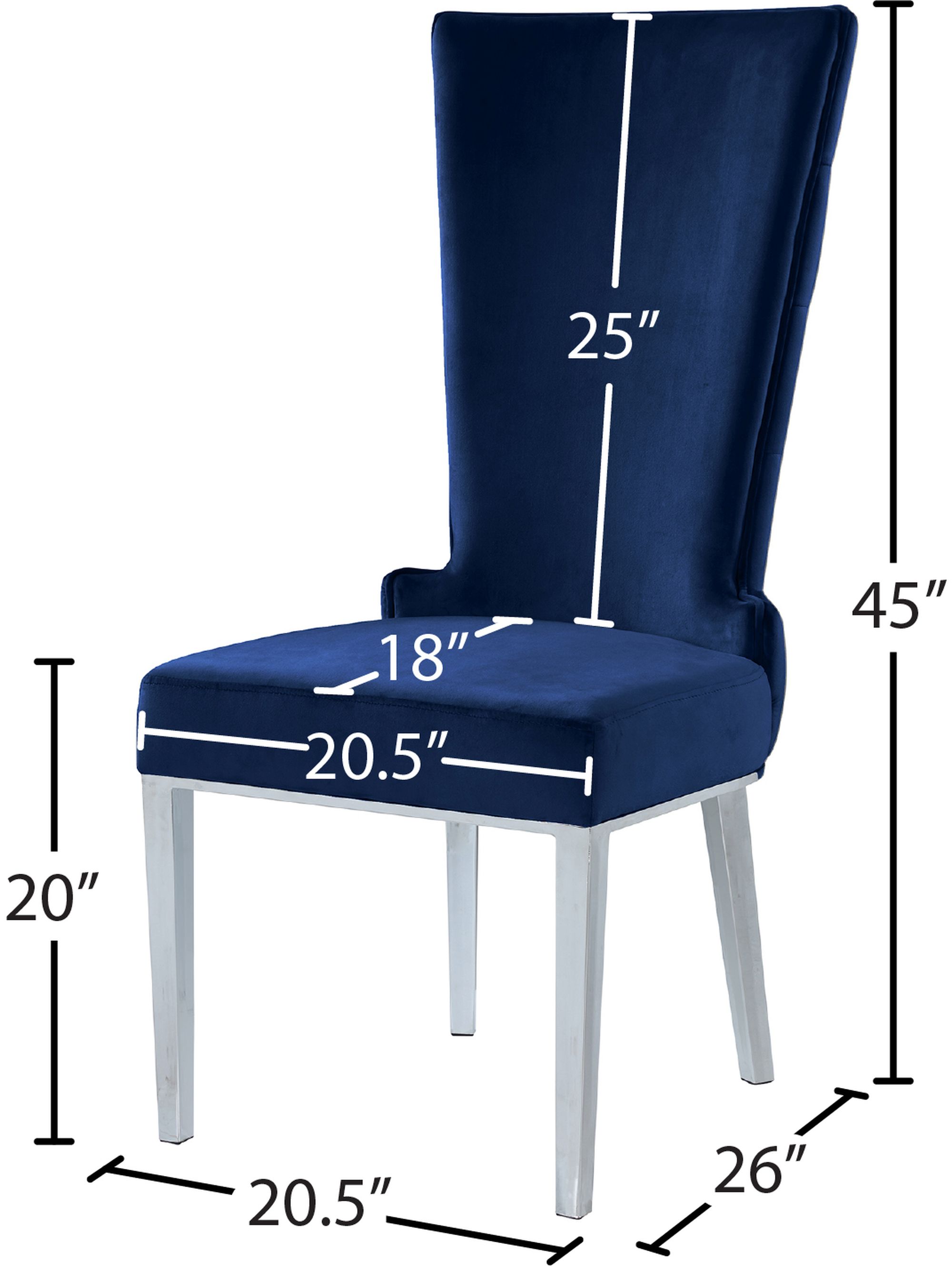 Serafina Velet Dining Chair