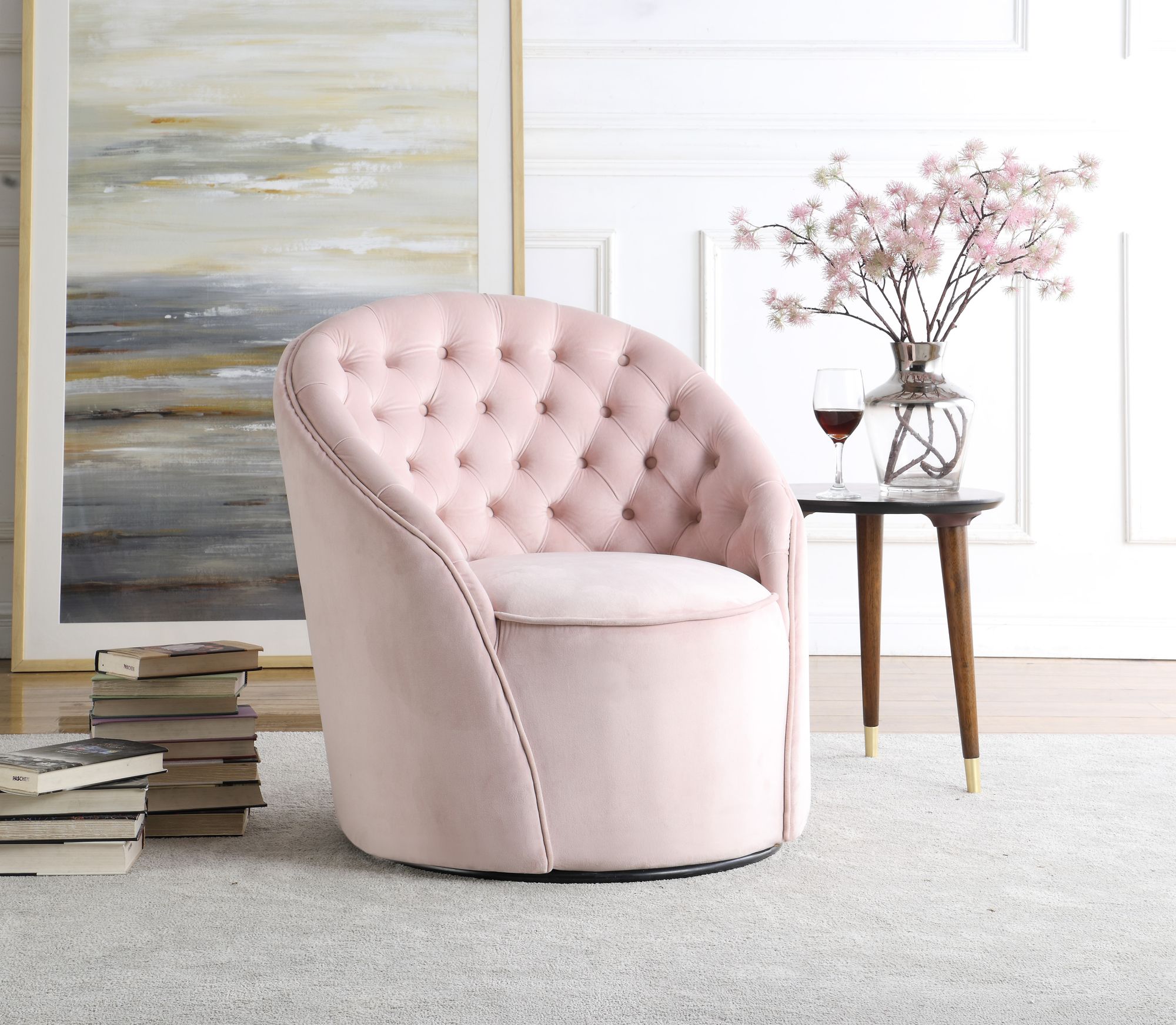 Alessio Velvet Accent Chair