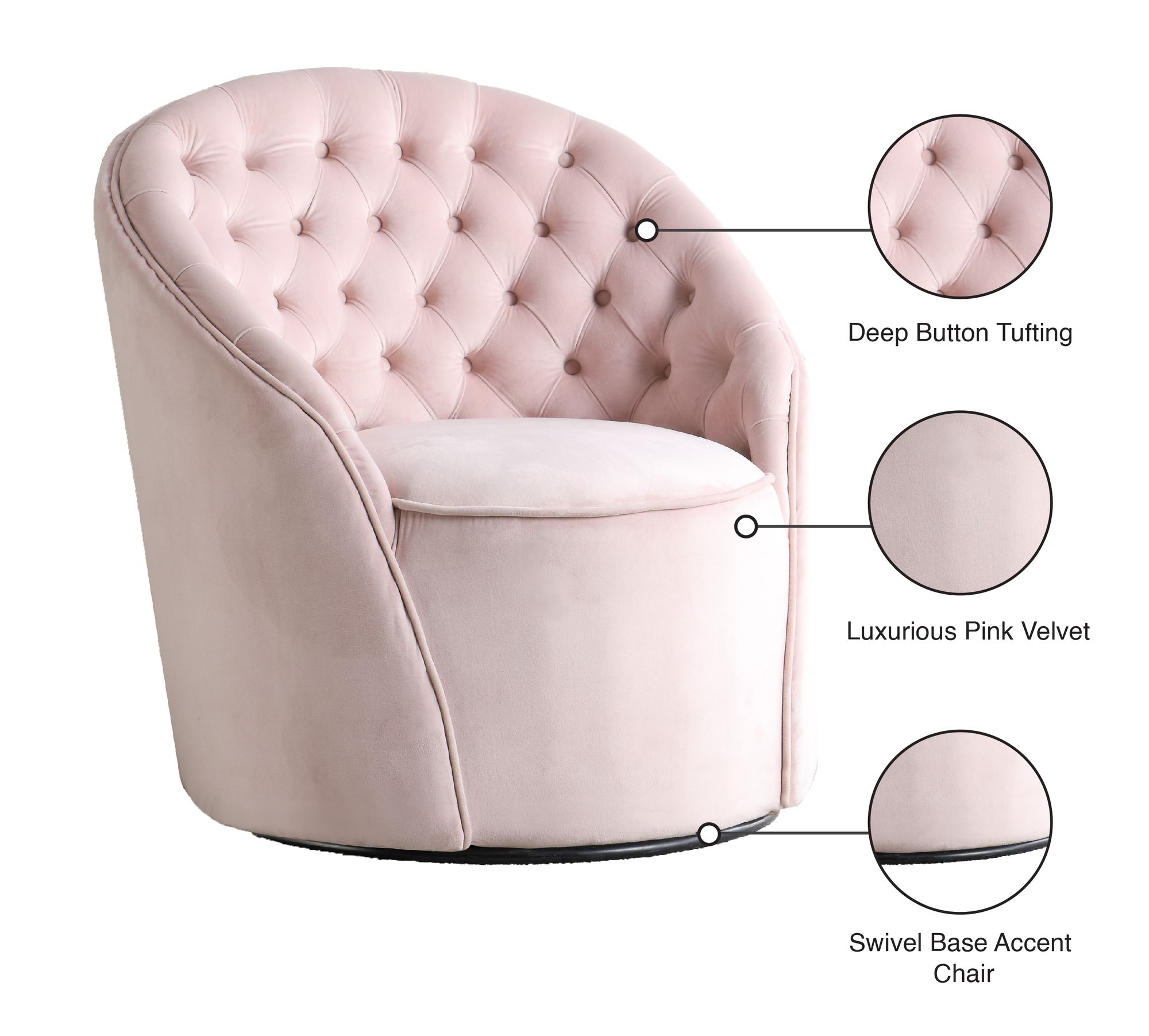 Alessio Velvet Accent Chair