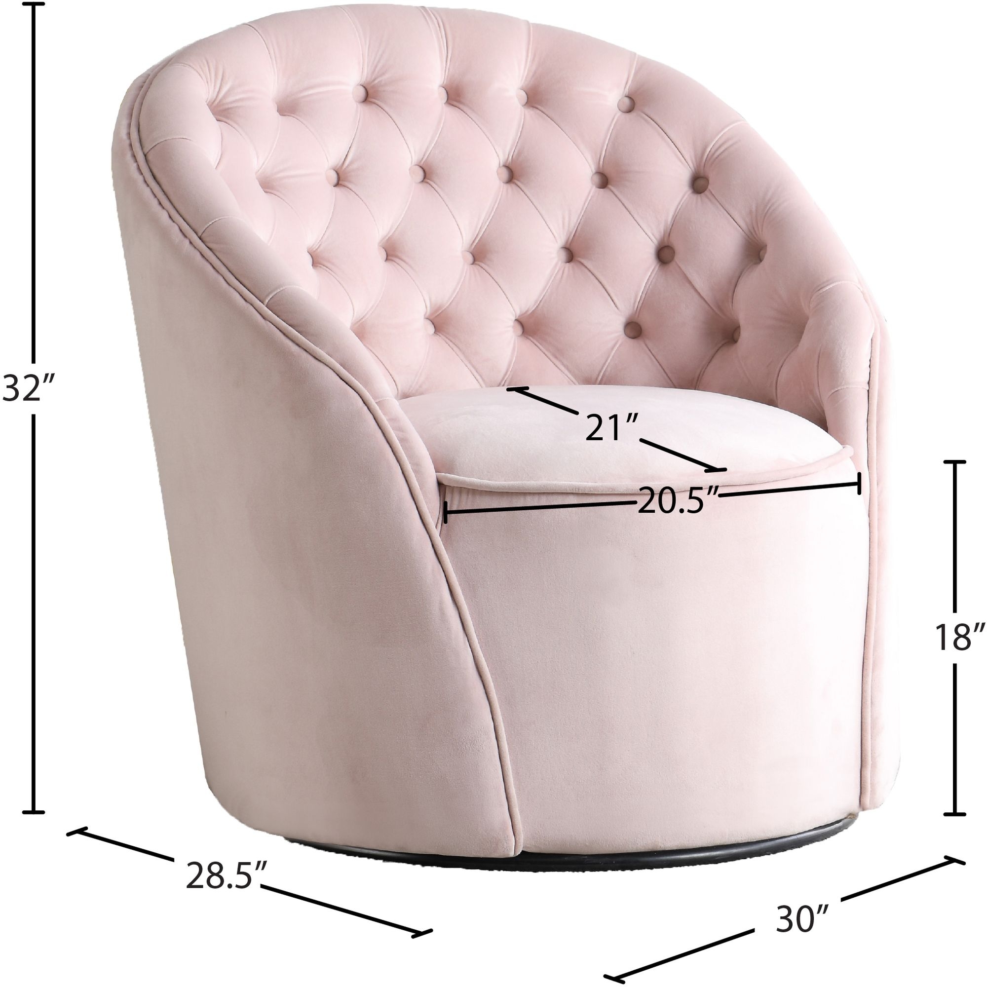 Alessio Velvet Accent Chair