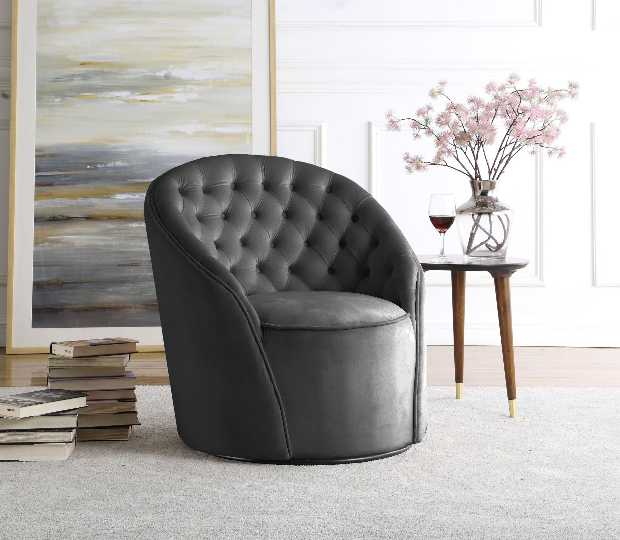 Alessio Velvet Accent Chair