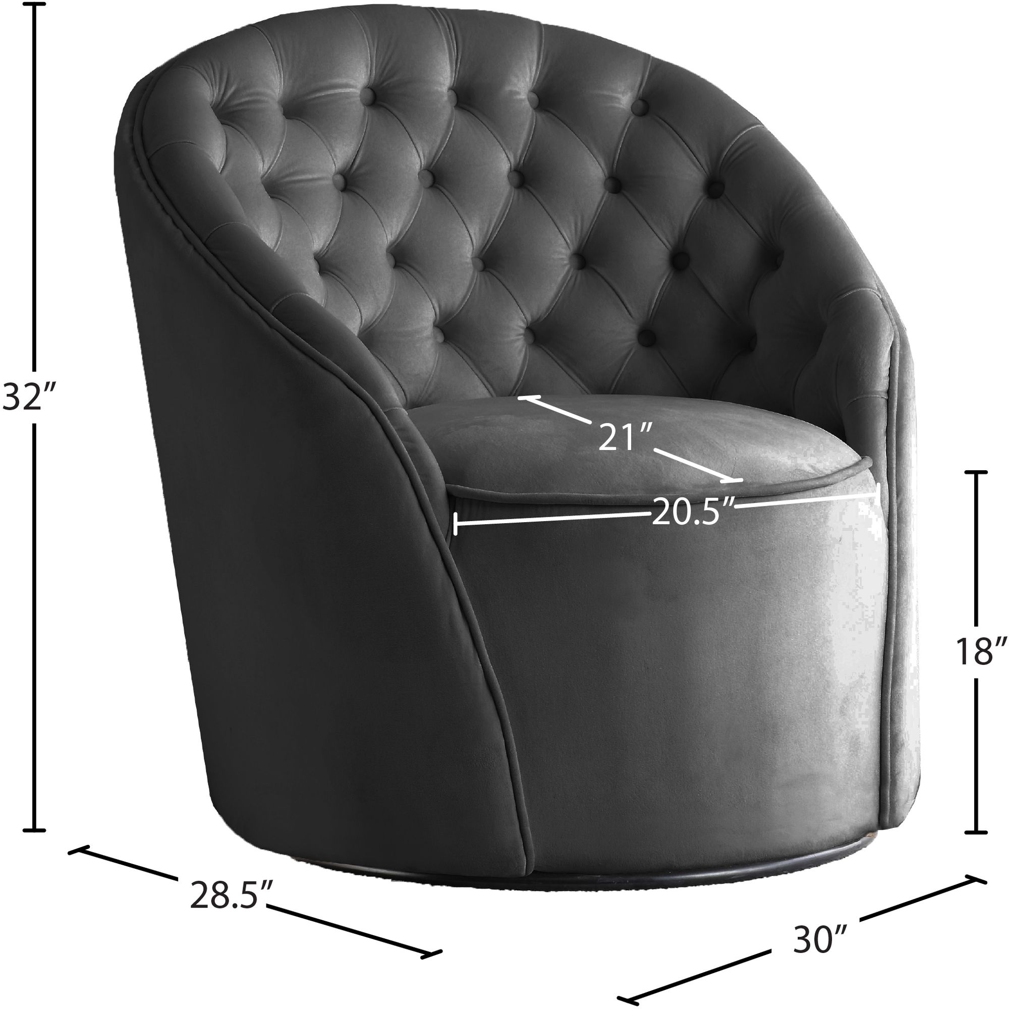 Alessio Velvet Accent Chair
