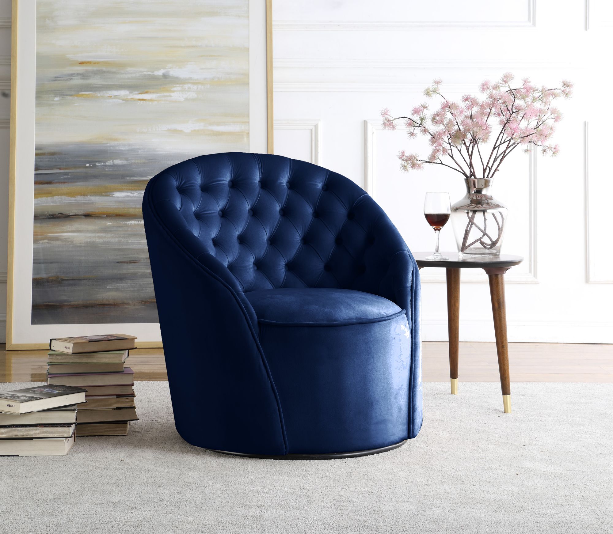 Alessio Velvet Accent Chair
