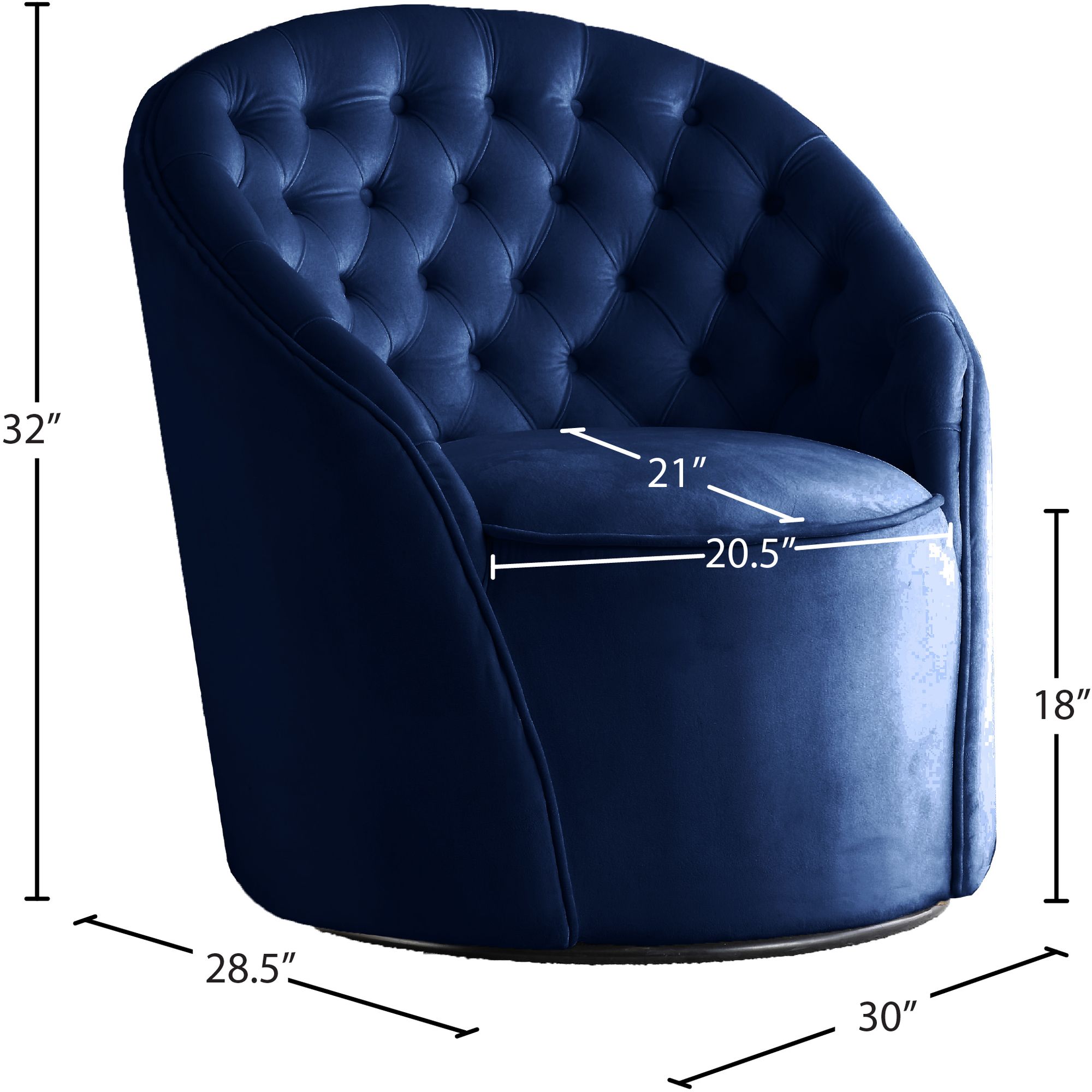 Alessio Velvet Accent Chair
