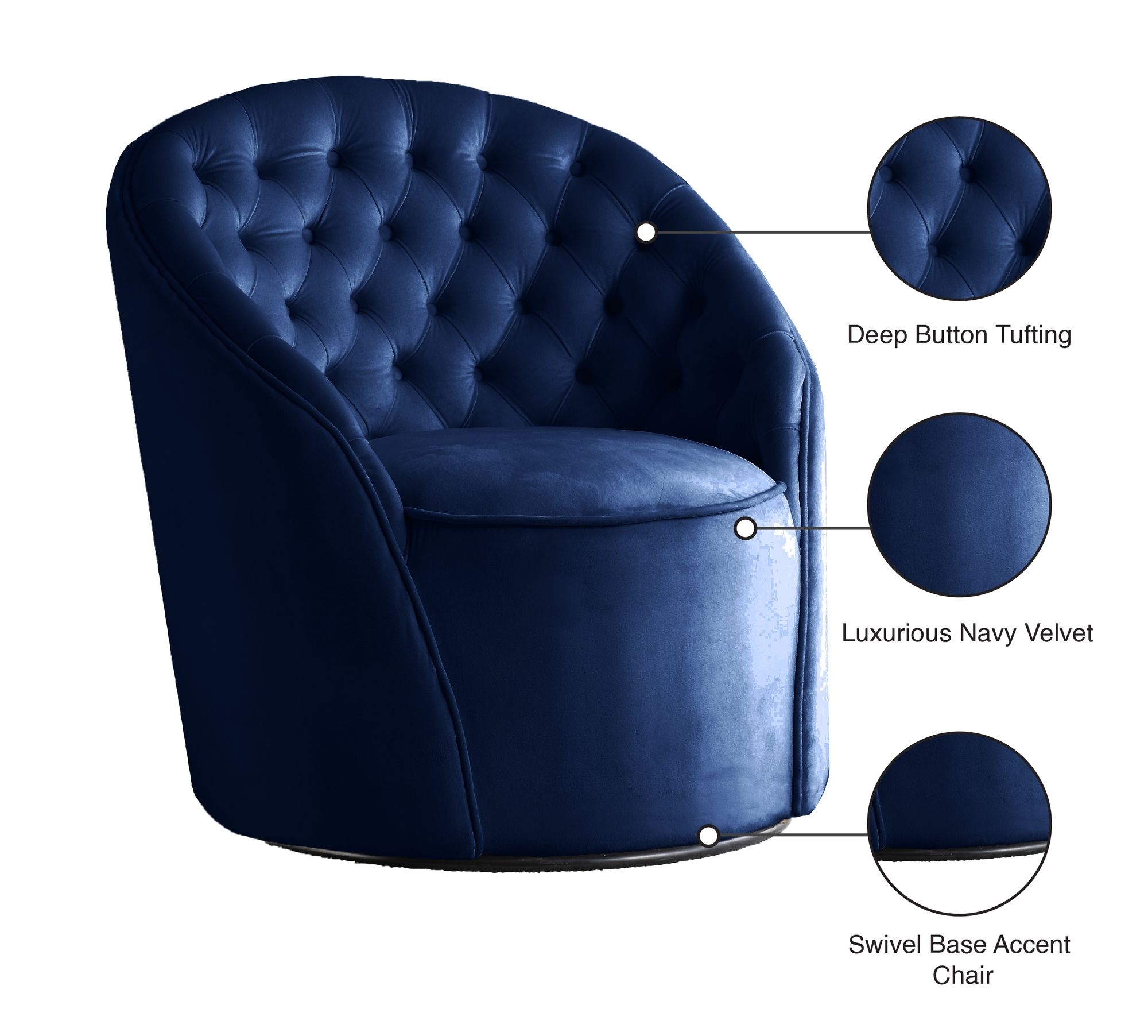Alessio Velvet Accent Chair