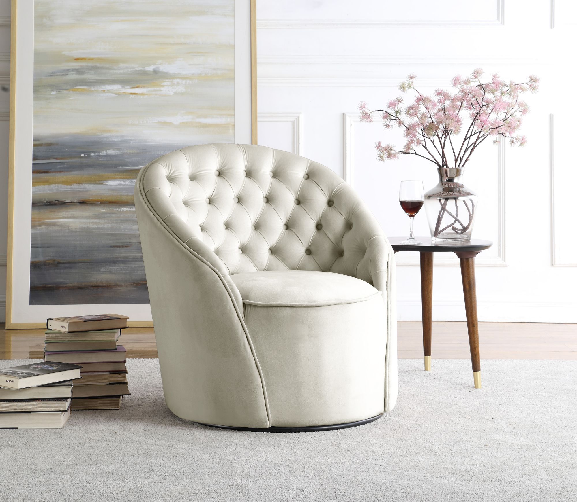 Alessio Velvet Accent Chair