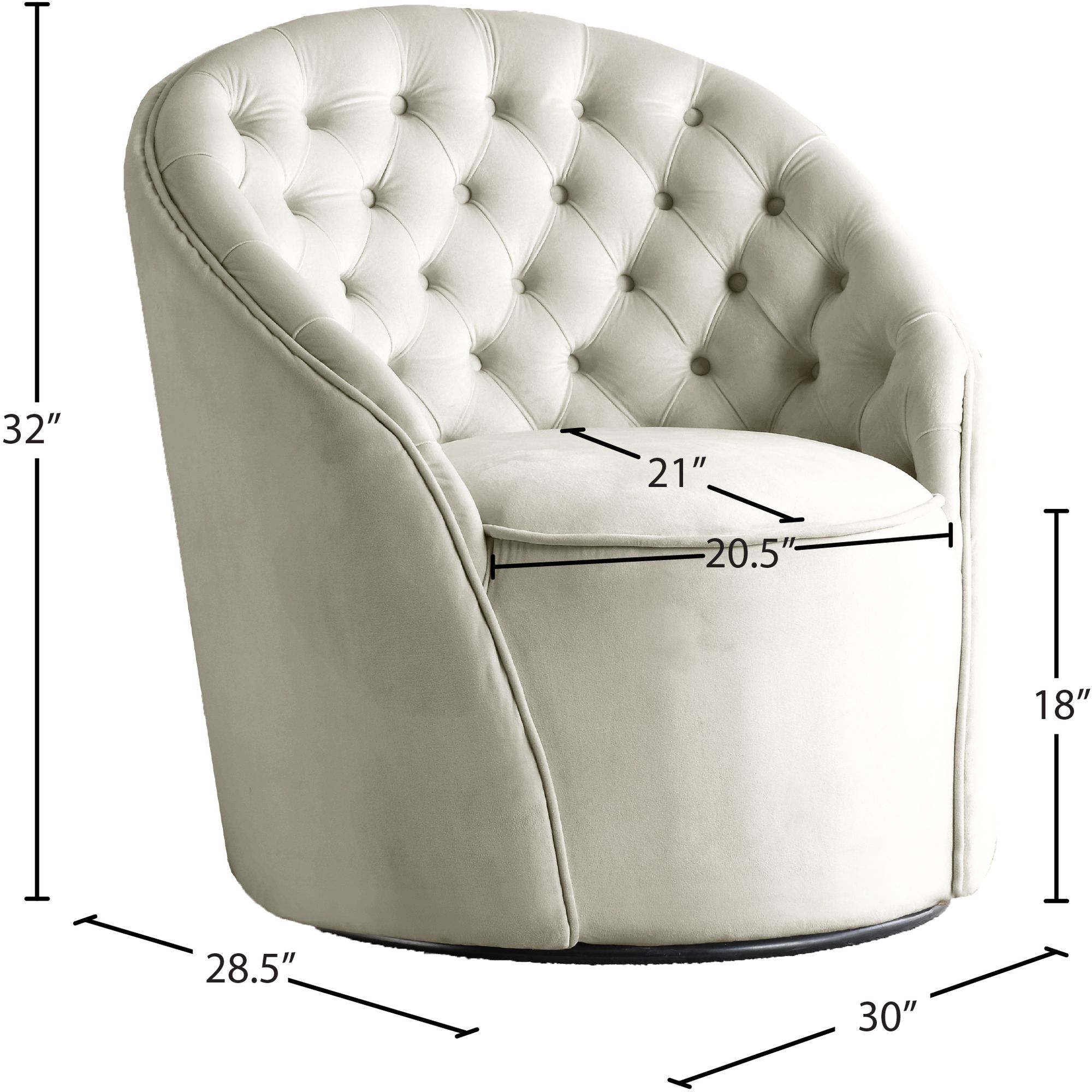 Alessio Velvet Accent Chair