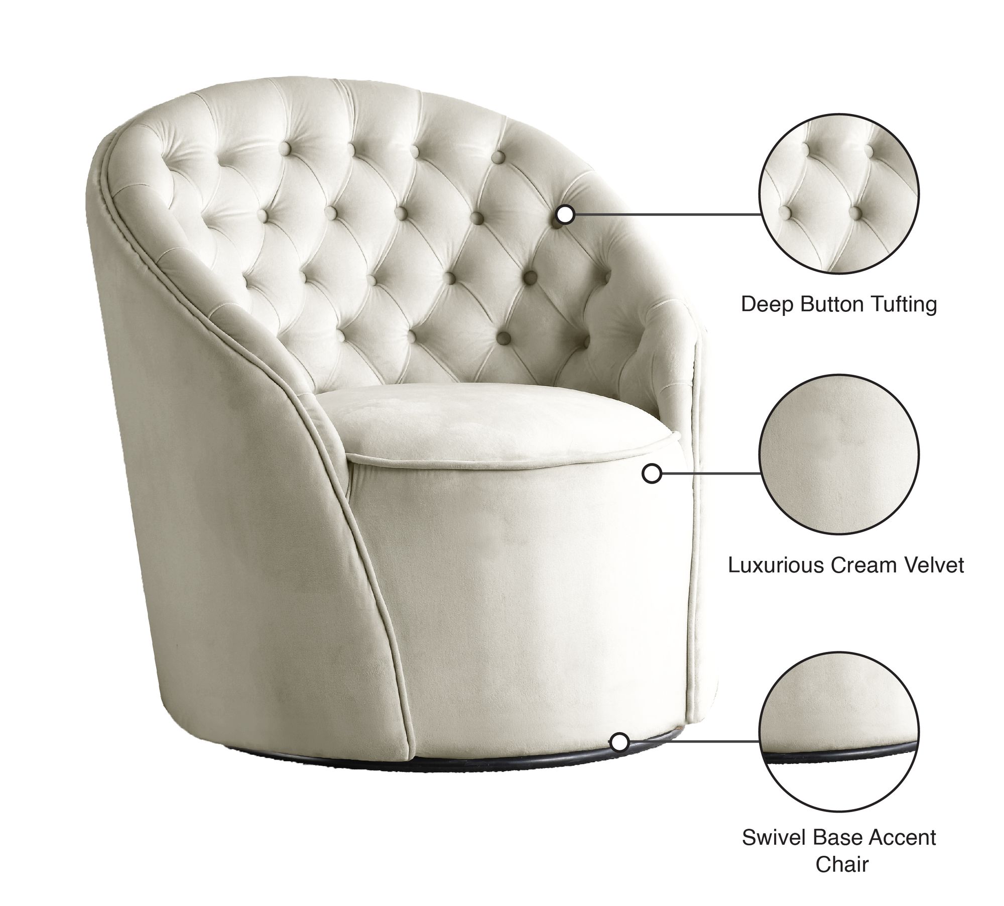 Alessio Velvet Accent Chair