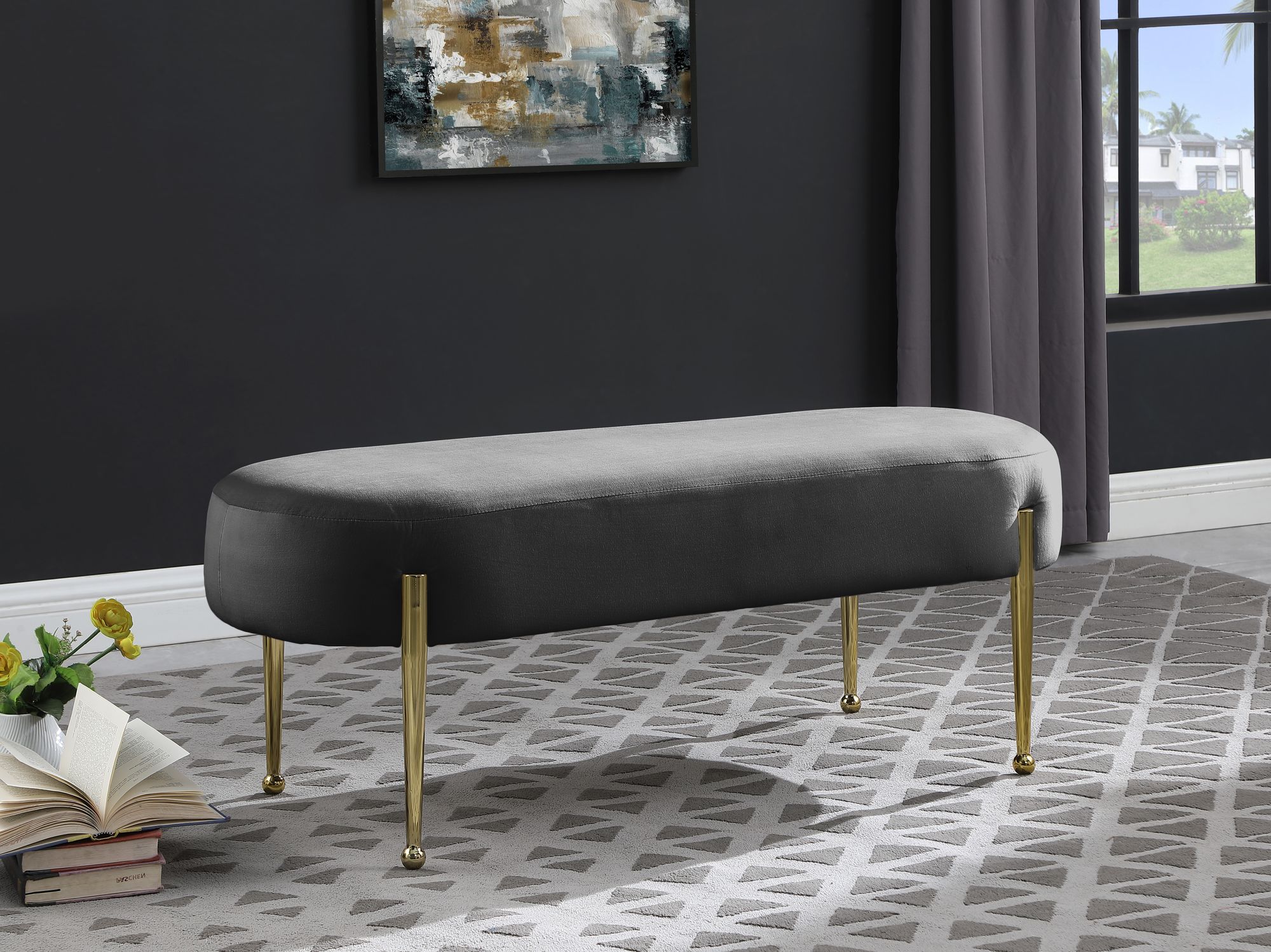 Gia Velvet Bench