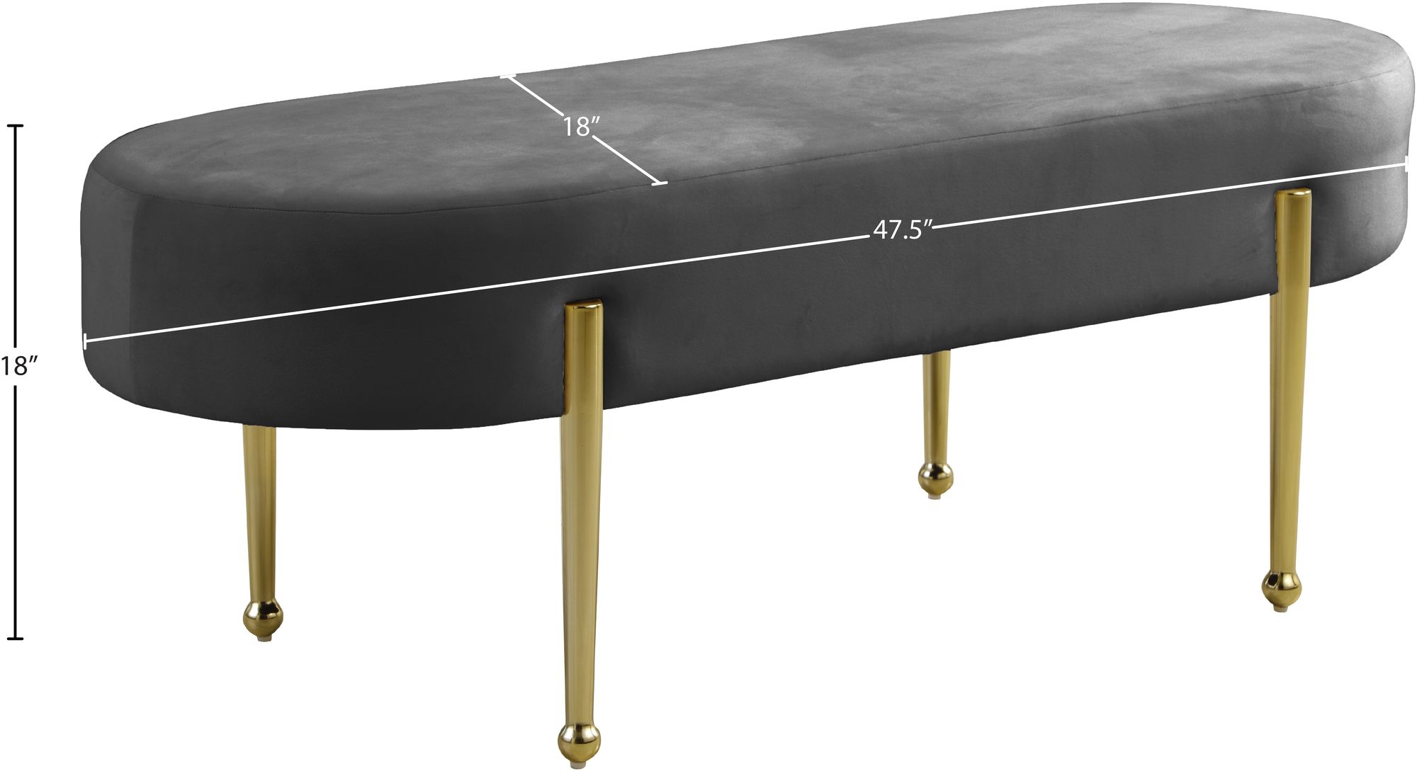 Gia Velvet Bench
