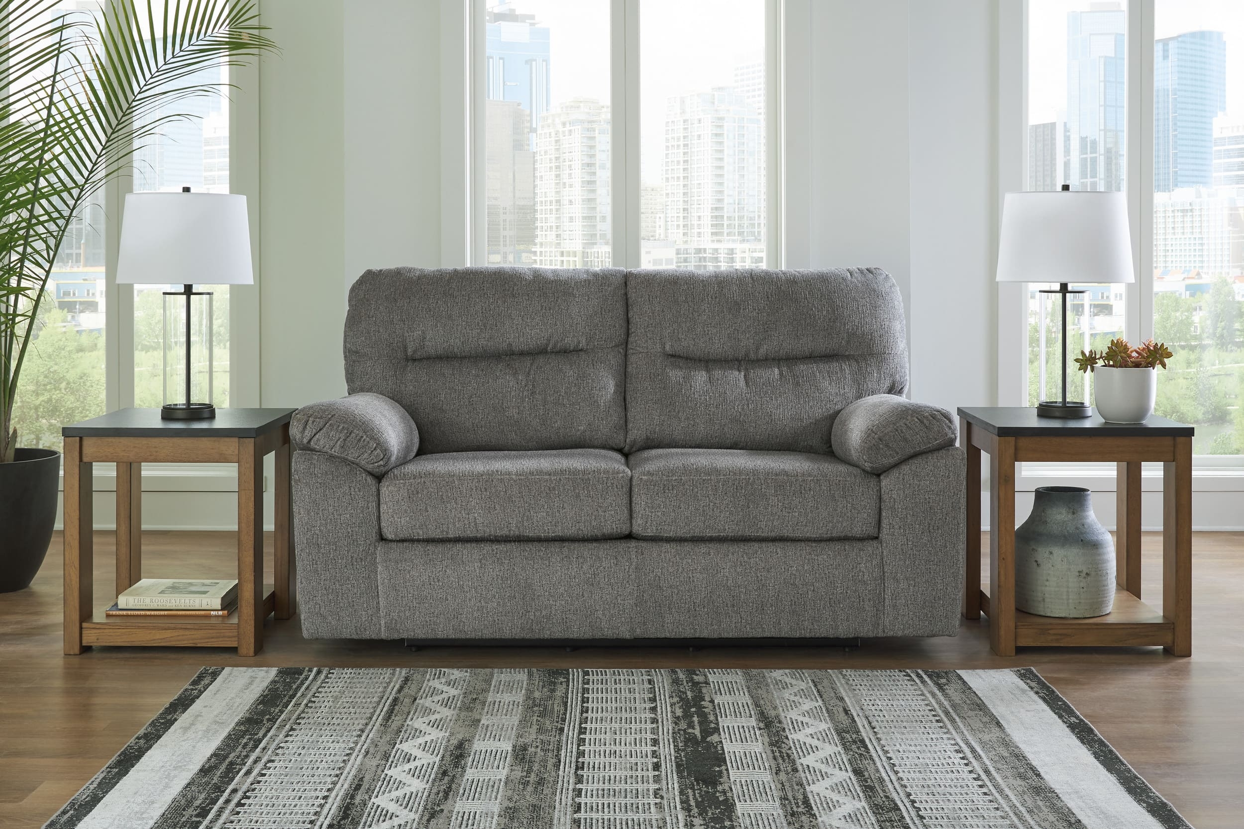 Bindura Polyester Glider Loveseat
