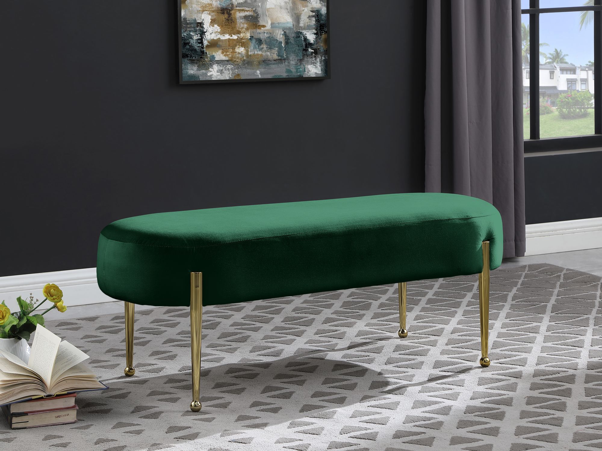 Gia Velvet Bench