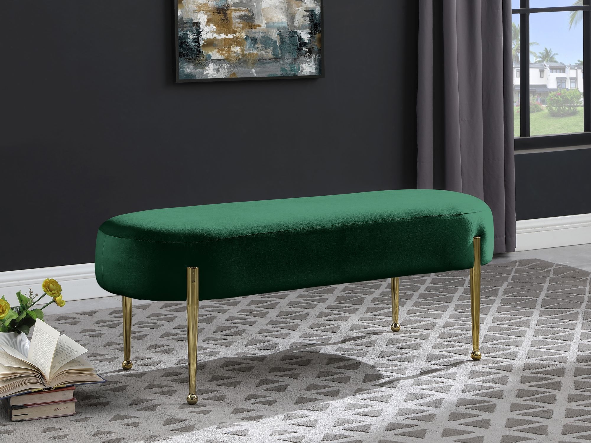 Gia Velvet Bench