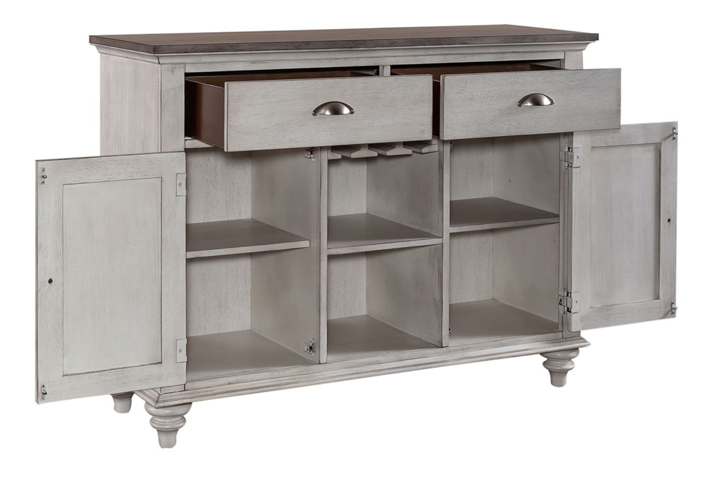 Ocean Isle Extendable Gathering Set | Antique White & Pine