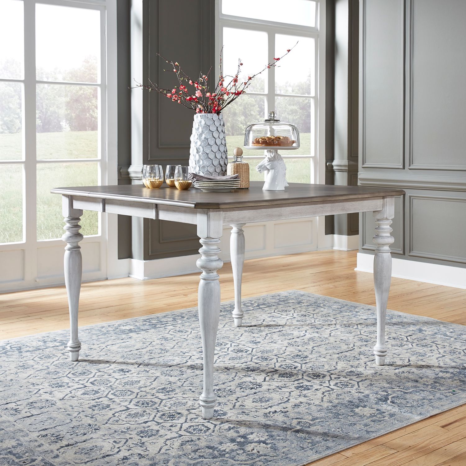 Ocean Isle Square Wood Extendable Gathering Table