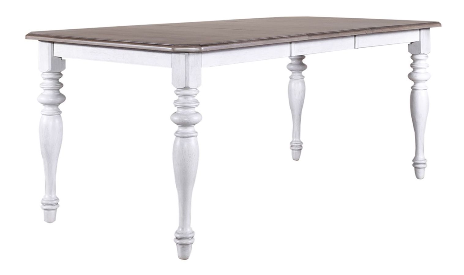 Ocean Isle Extendable Dining Set | Antique White & Pine