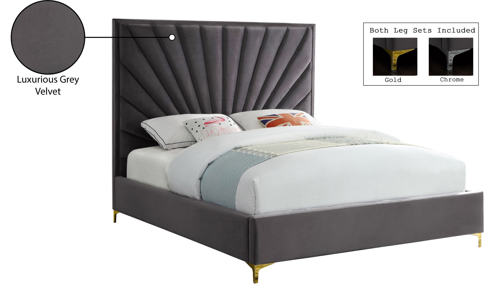 Eclipse Velvet Bed