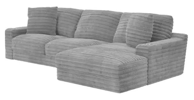 SM Comfrey Fabric L-Shaped Sectional Sofa