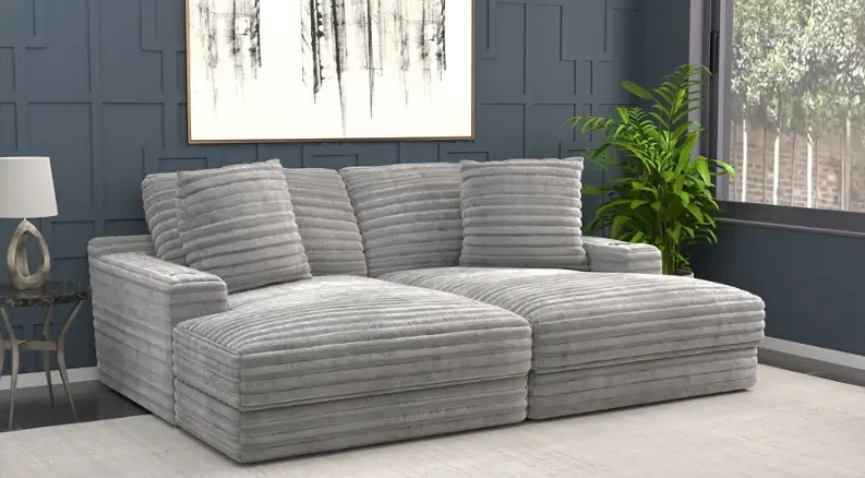 SM Comfrey Fabric Double Chaise Sofa