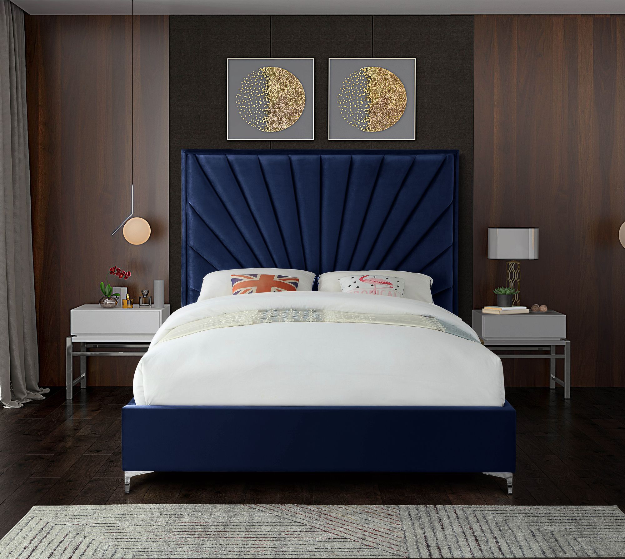 Eclipse Velvet King Size Bed