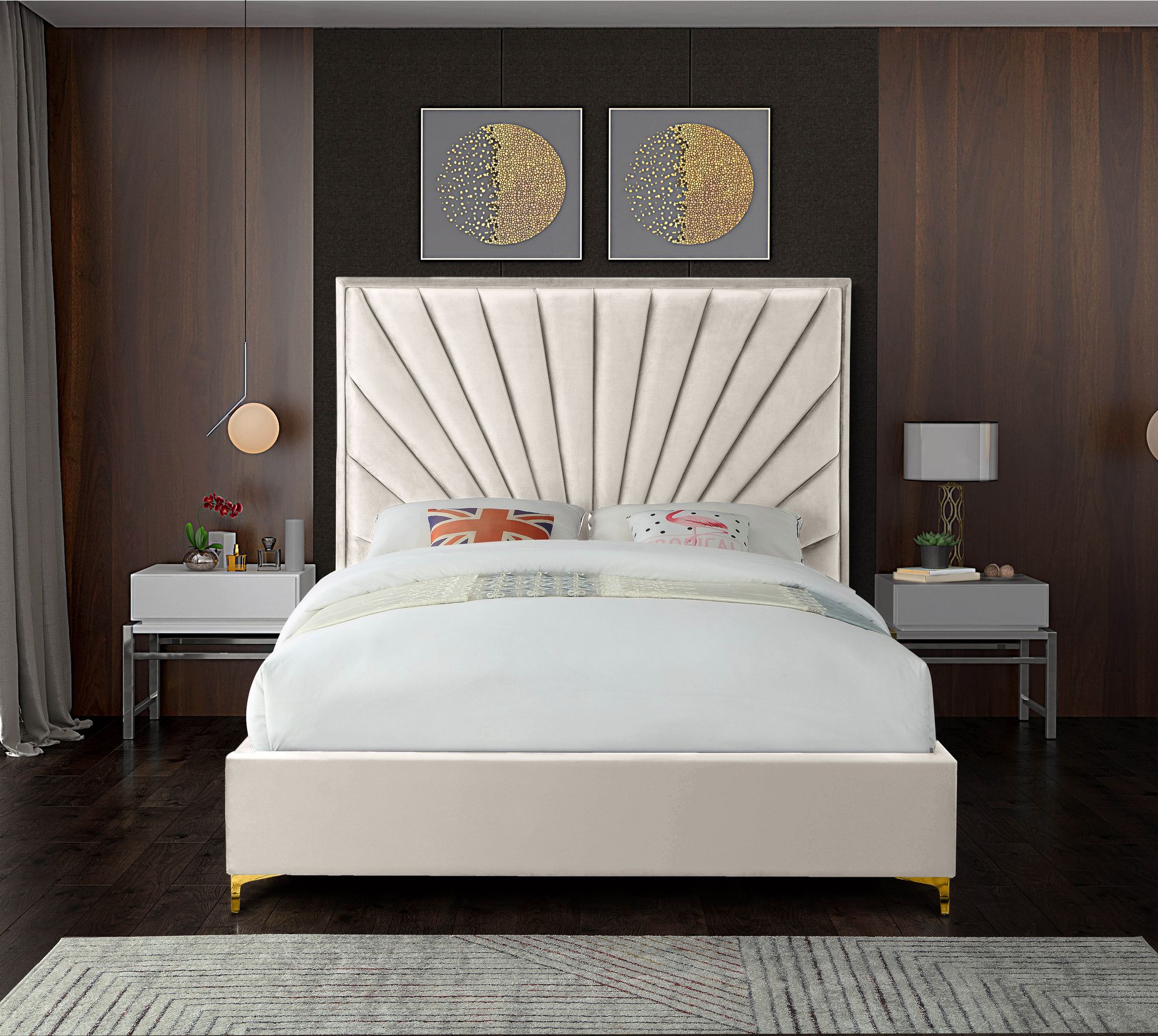 Eclipse Velvet Full Size Bed