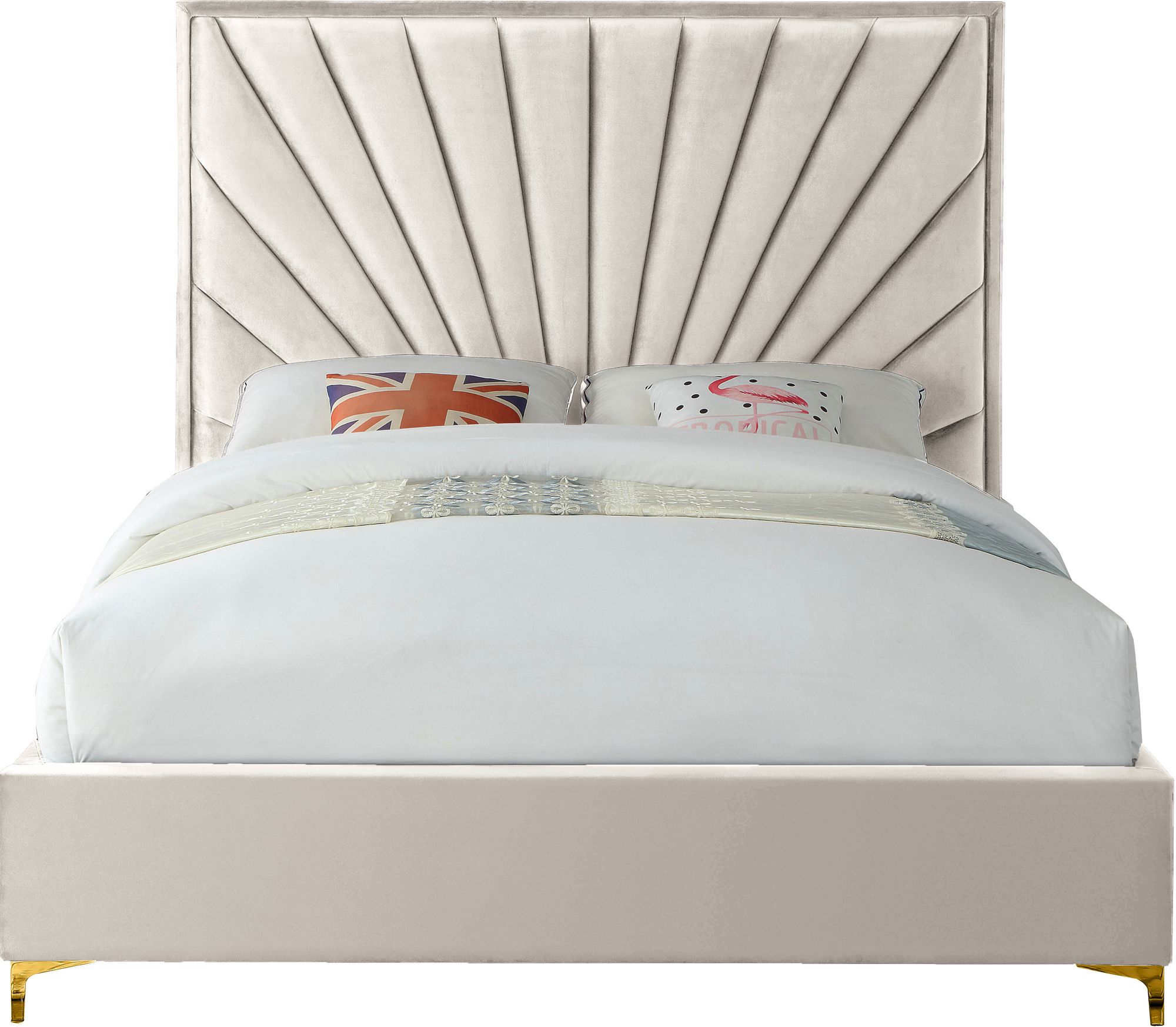 Eclipse Velvet Queen Size Bed