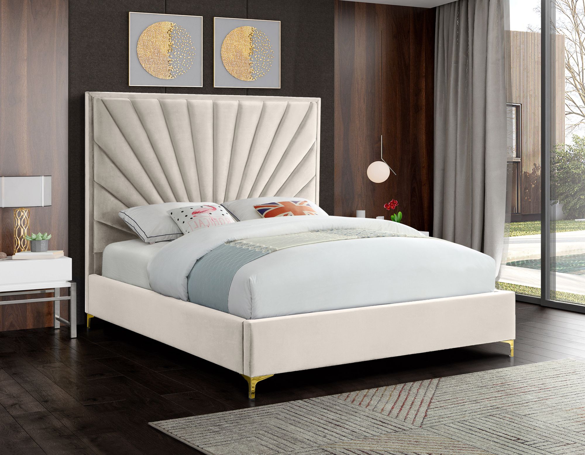 Eclipse Velvet King Size Bed