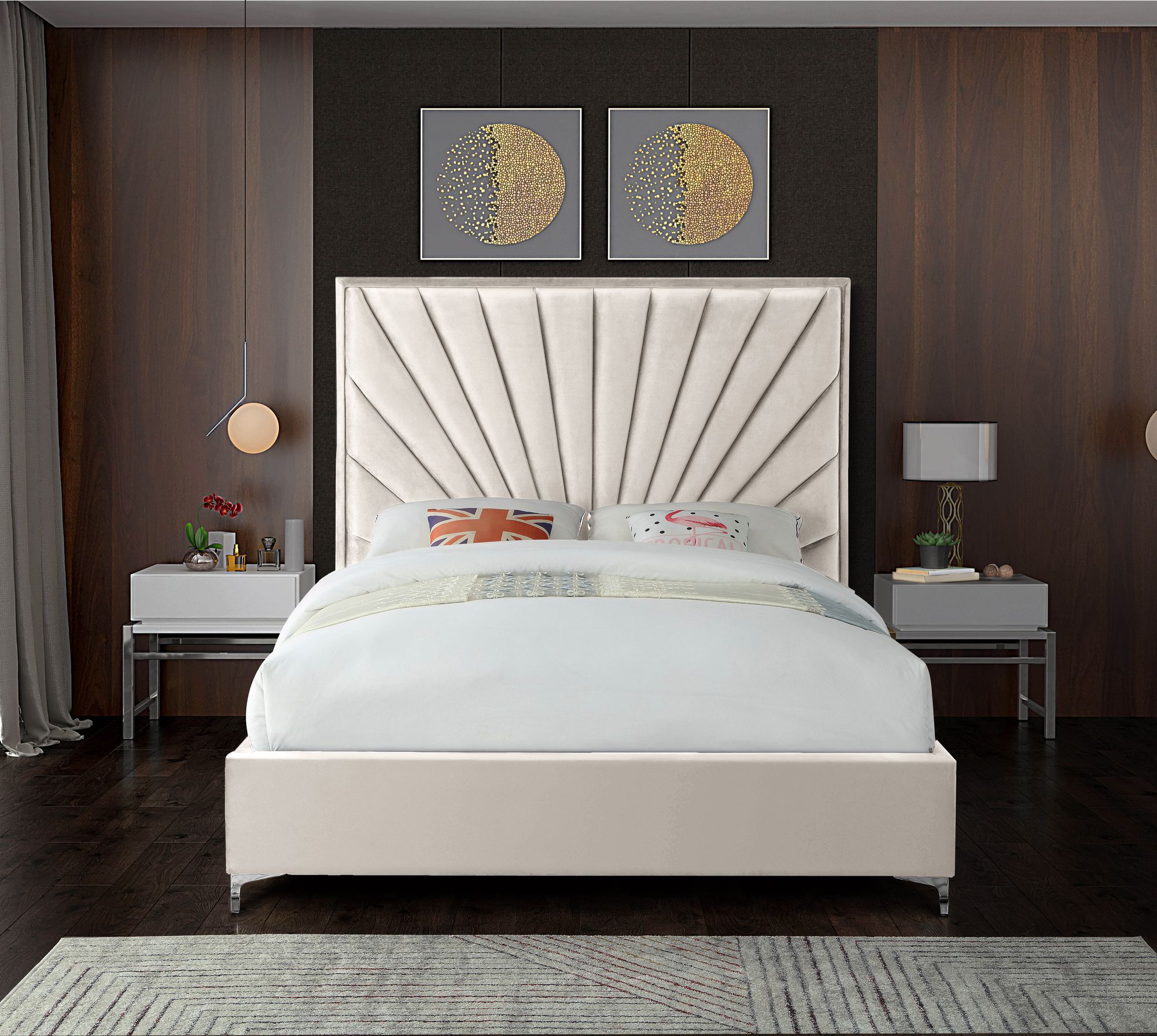 Eclipse Velvet King Size Bed