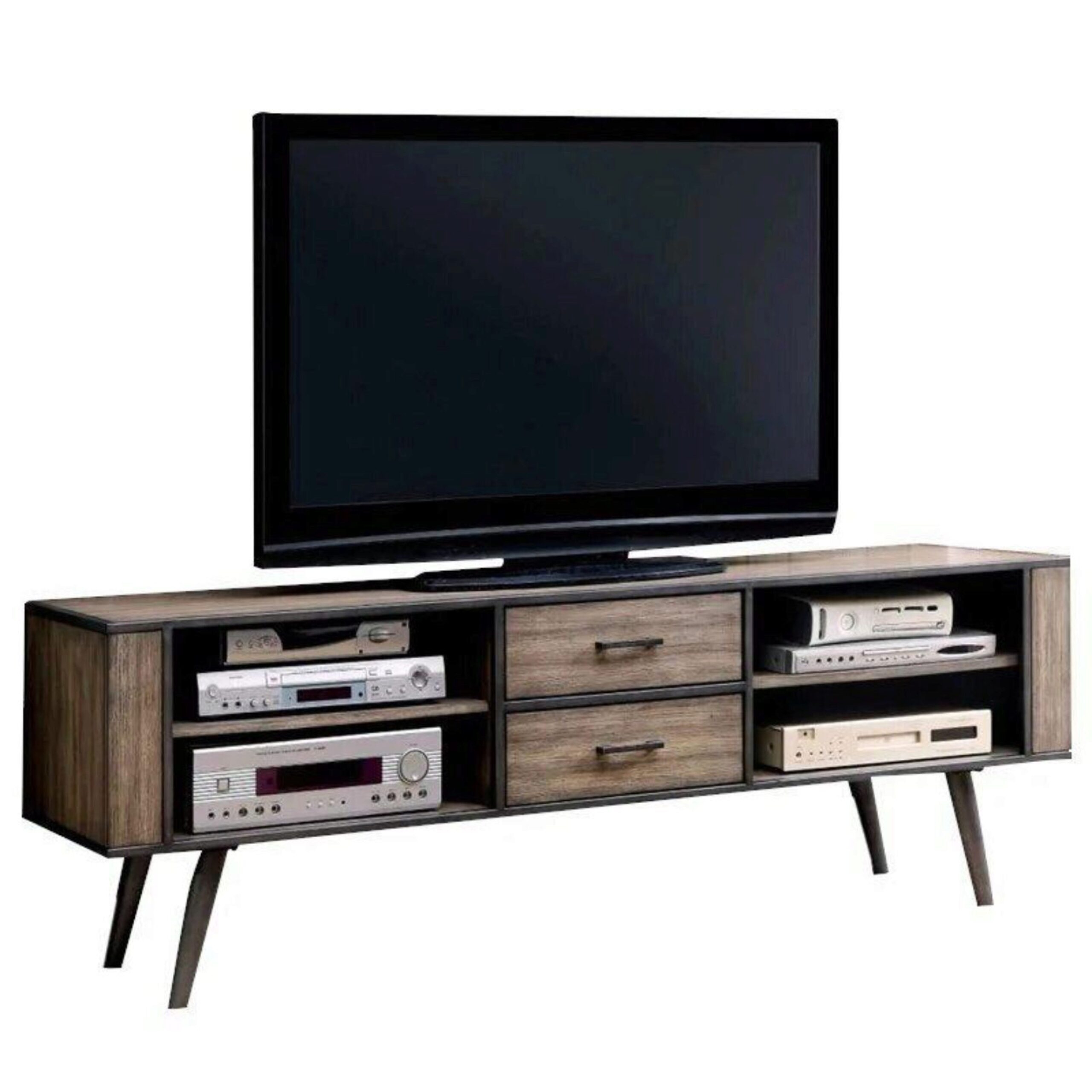 Vilhelm 72" Wood/Metal Storage TV Stand w/2 Drawers